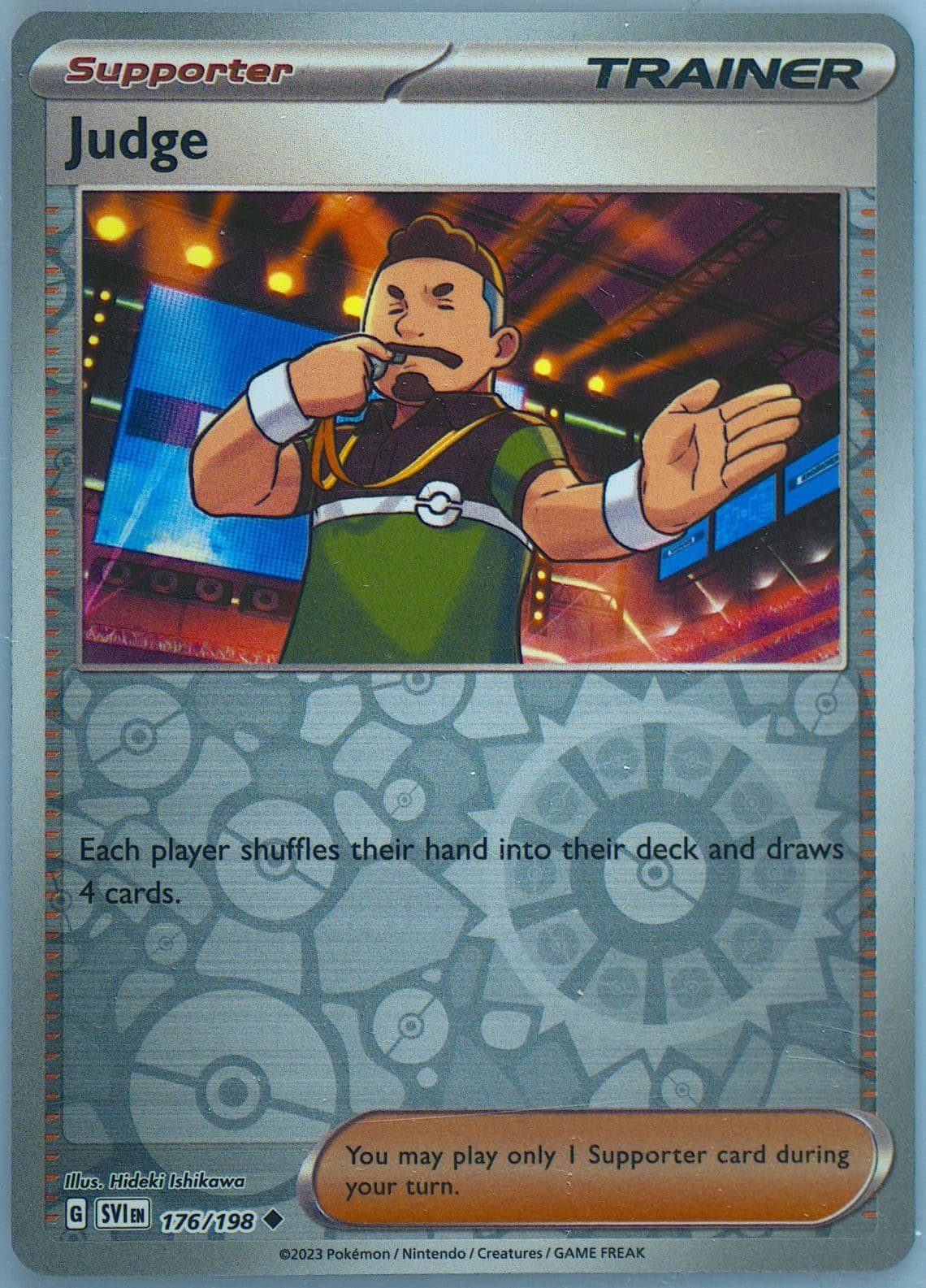 Judge Reverse Holo (176) 2023 Pokemon Svi EN-Scarlet & Violet