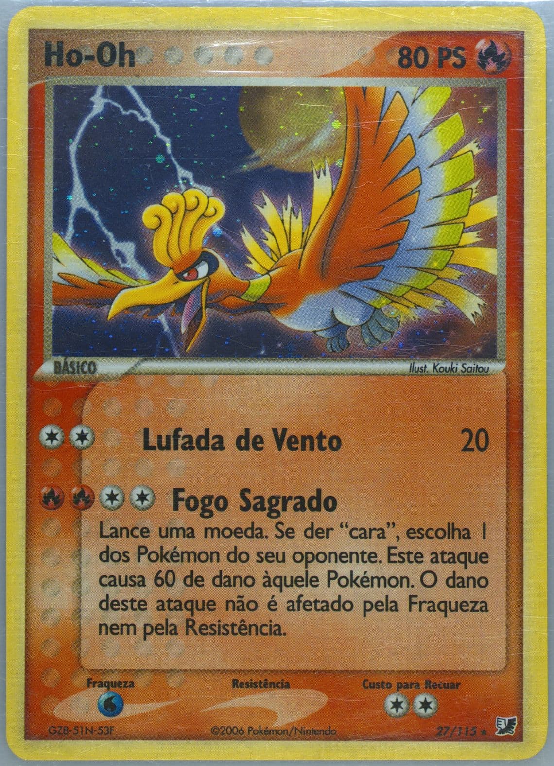 HO-Oh-Holo (27) 2006 Pokemon Portuguese EX Unseen Forces