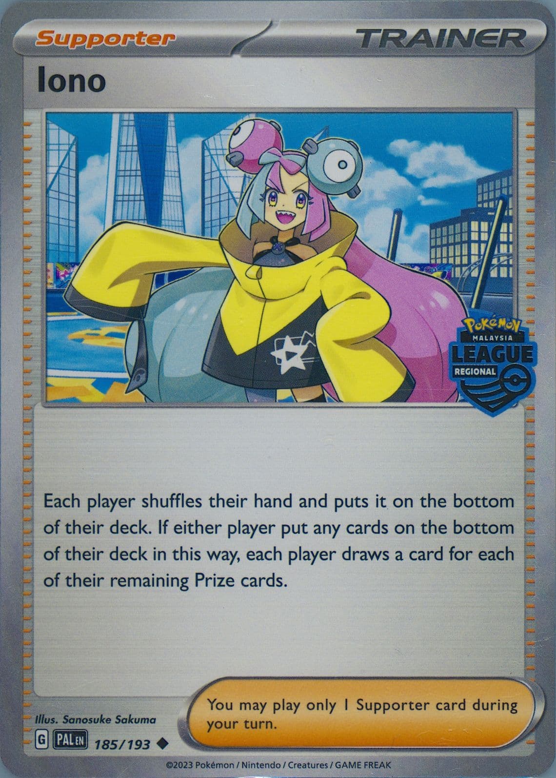 Iono Regional League 2023-2024 Malaysia Participation (185) 2023 Pokemon Pal EN-Paldea Evolved