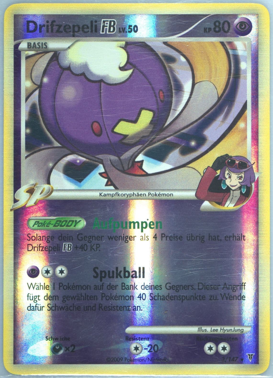 Drifzepeli FB-Reverse Foil German (3) 2009 Pokemon Platinum Supreme Victors