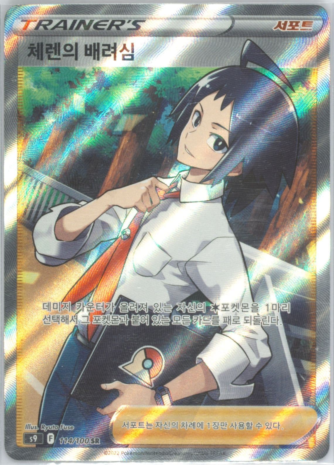 Full Art/Cheren's Care (114) 2022 Pokemon Korean Sword & Shield Star Birth