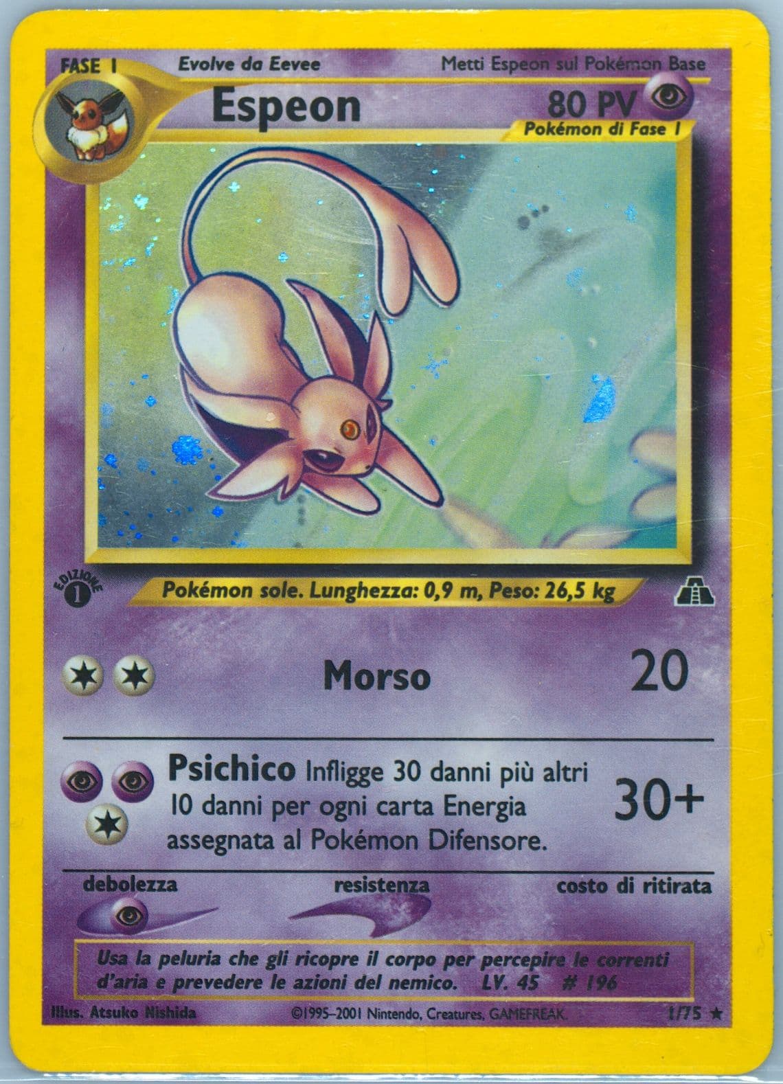 Espeon-Holo Italian-1st Edition (1) 2001 Pokemon Neo Discovery