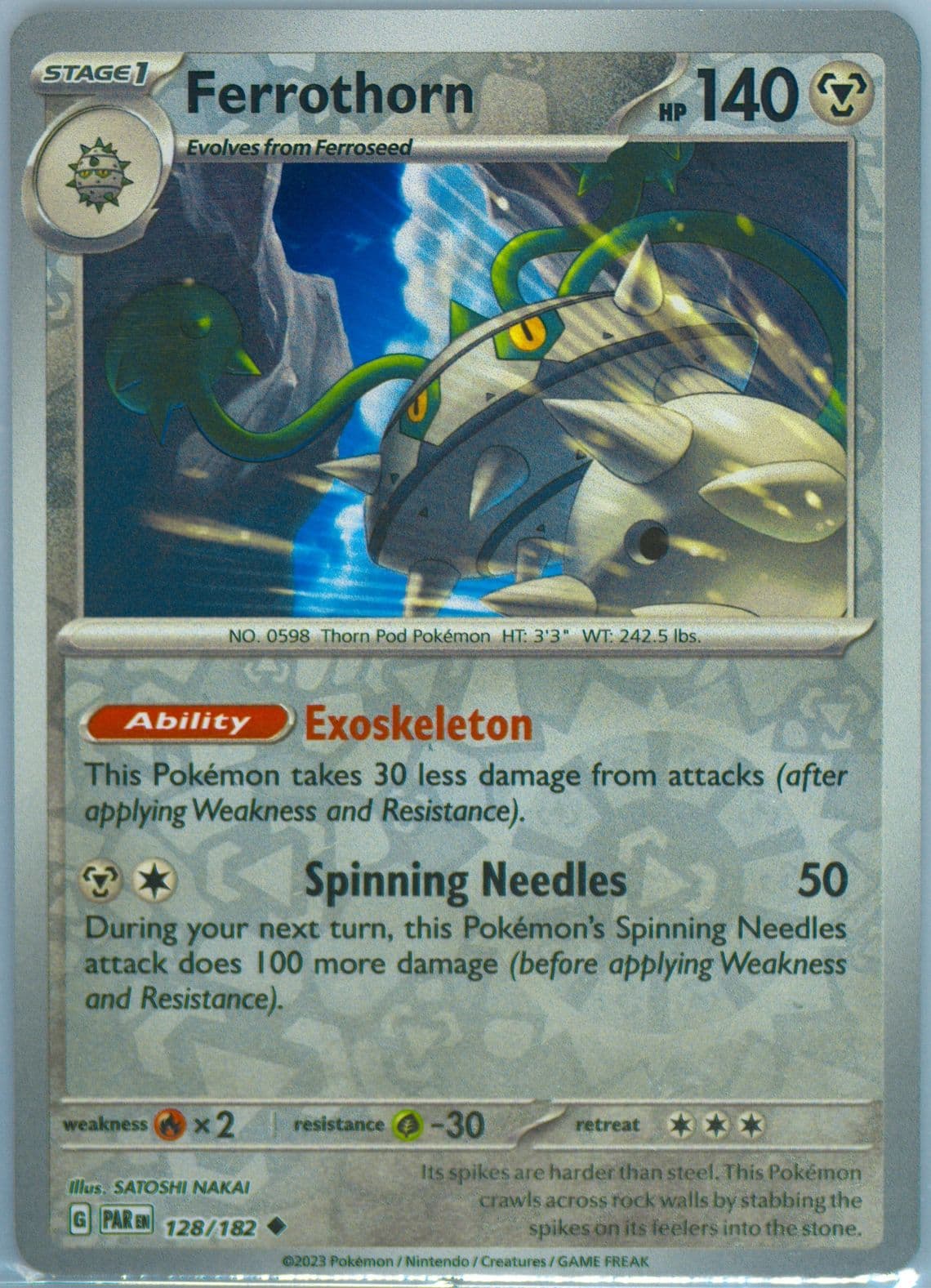 Ferrothorn Reverse Holo (128) 2023 Pokemon Par EN-Paradox Rift