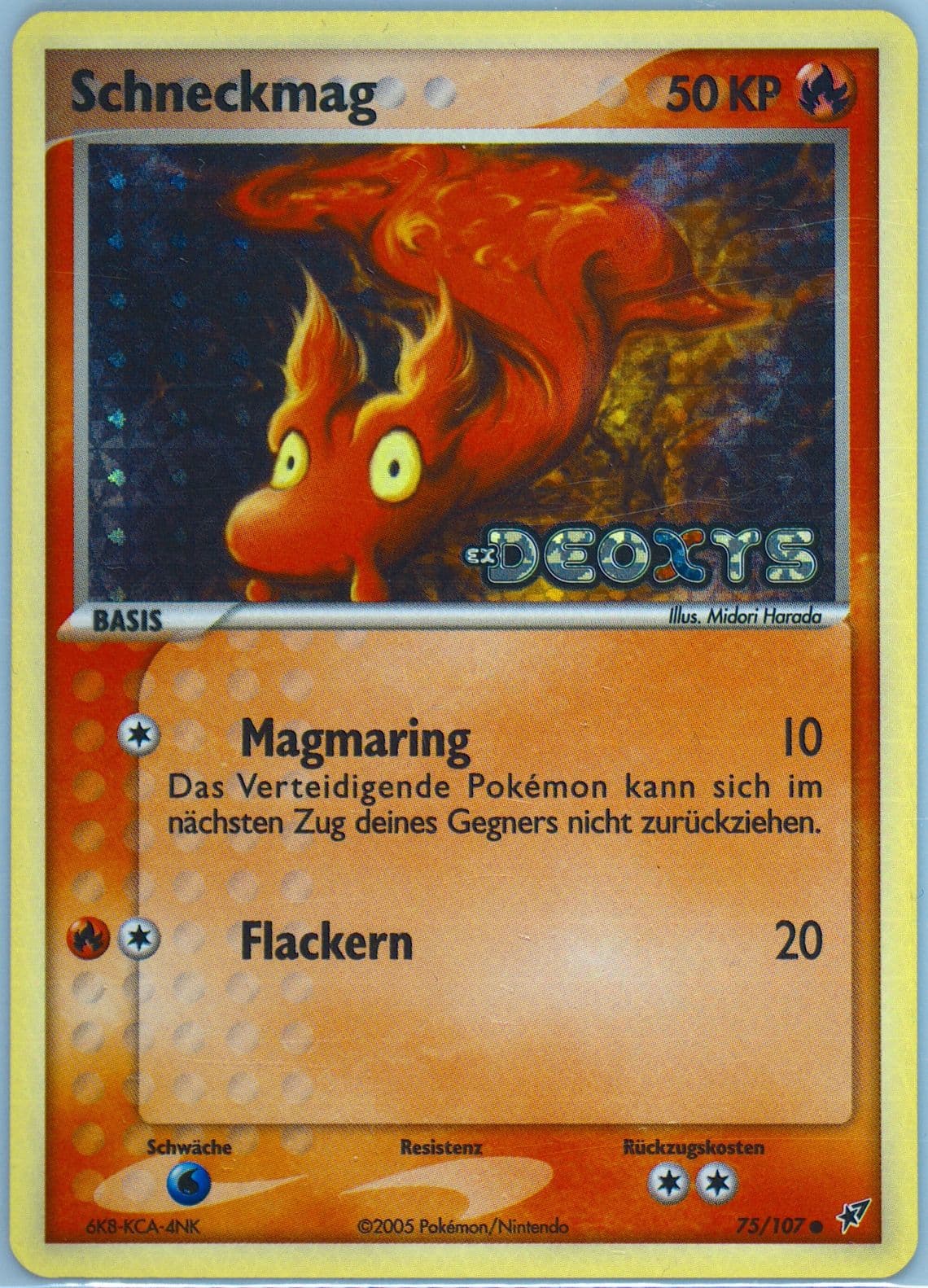 Schneckmag-Reverse Foil German (75) 2005 Pokemon EX Deoxys