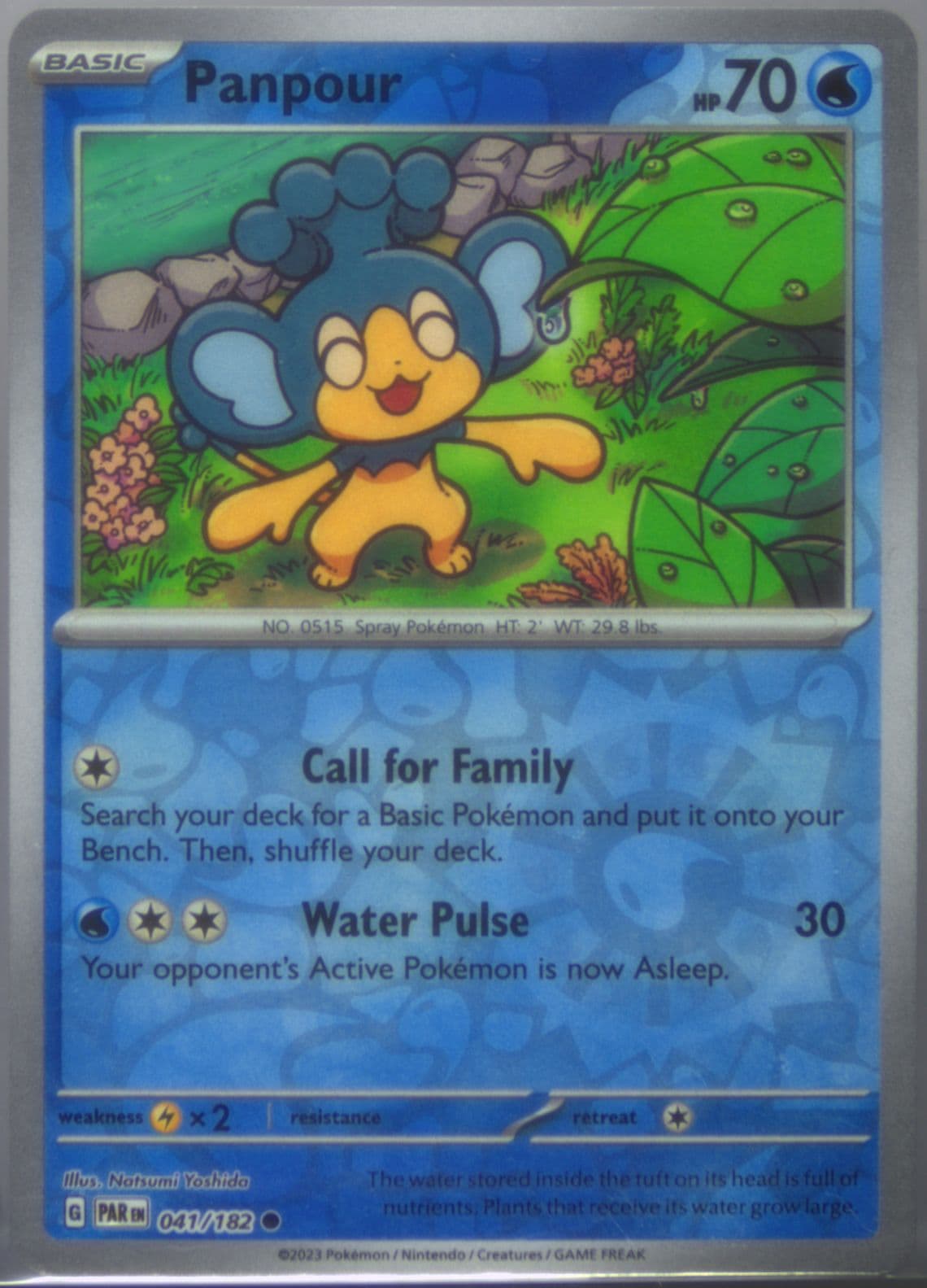 Panpour Reverse Holo (041) 2023 Pokemon Par EN-Paradox Rift
