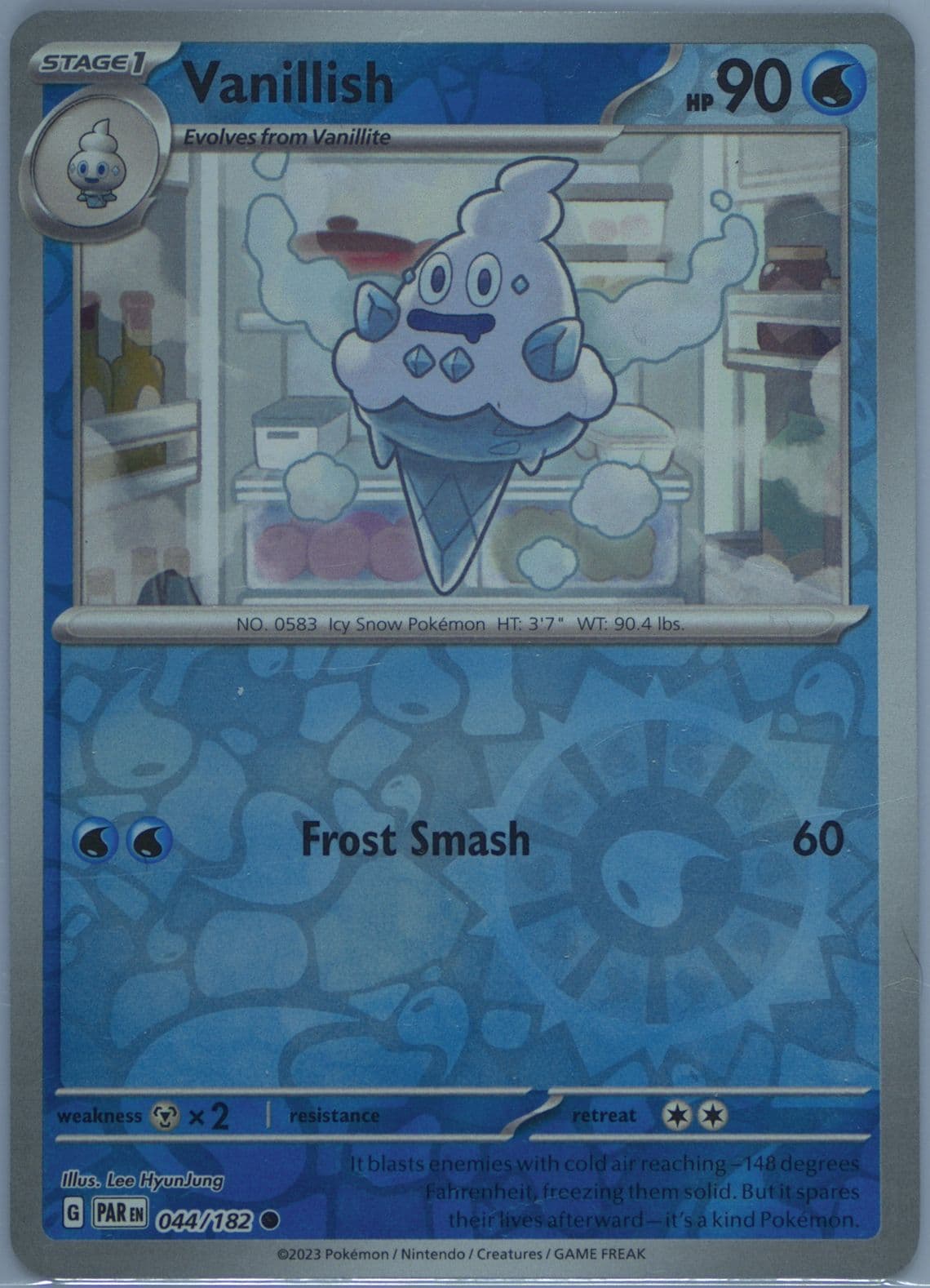 Vanillish Reverse Holo (044) 2023 Pokemon Par EN-Paradox Rift