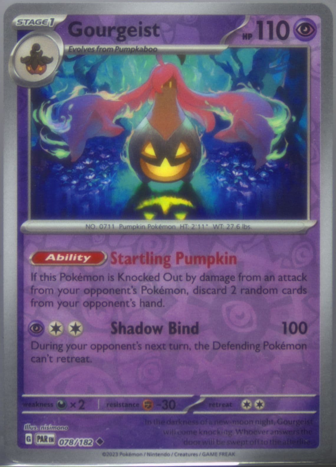 Gourgeist Reverse Holo (078) 2023 Pokemon Par EN-Paradox Rift