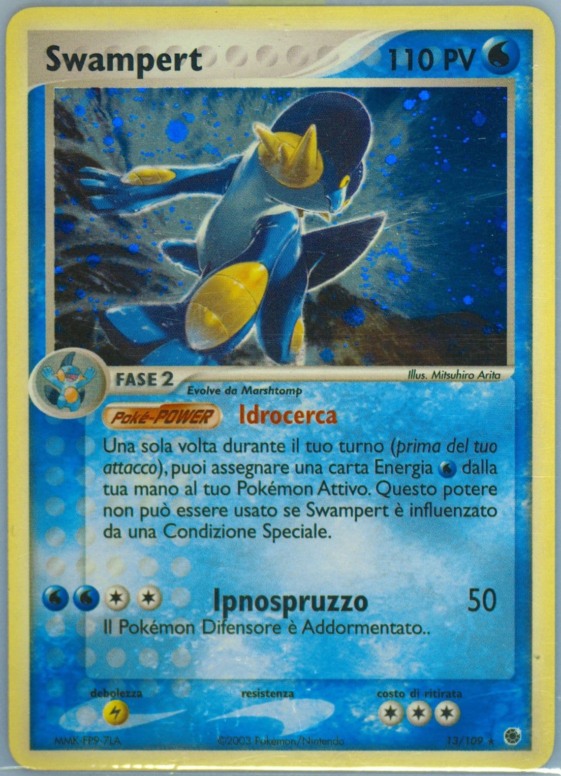 Swampert-Holo Italian (13) 2003 Pokemon EX Ruby & Sapphire