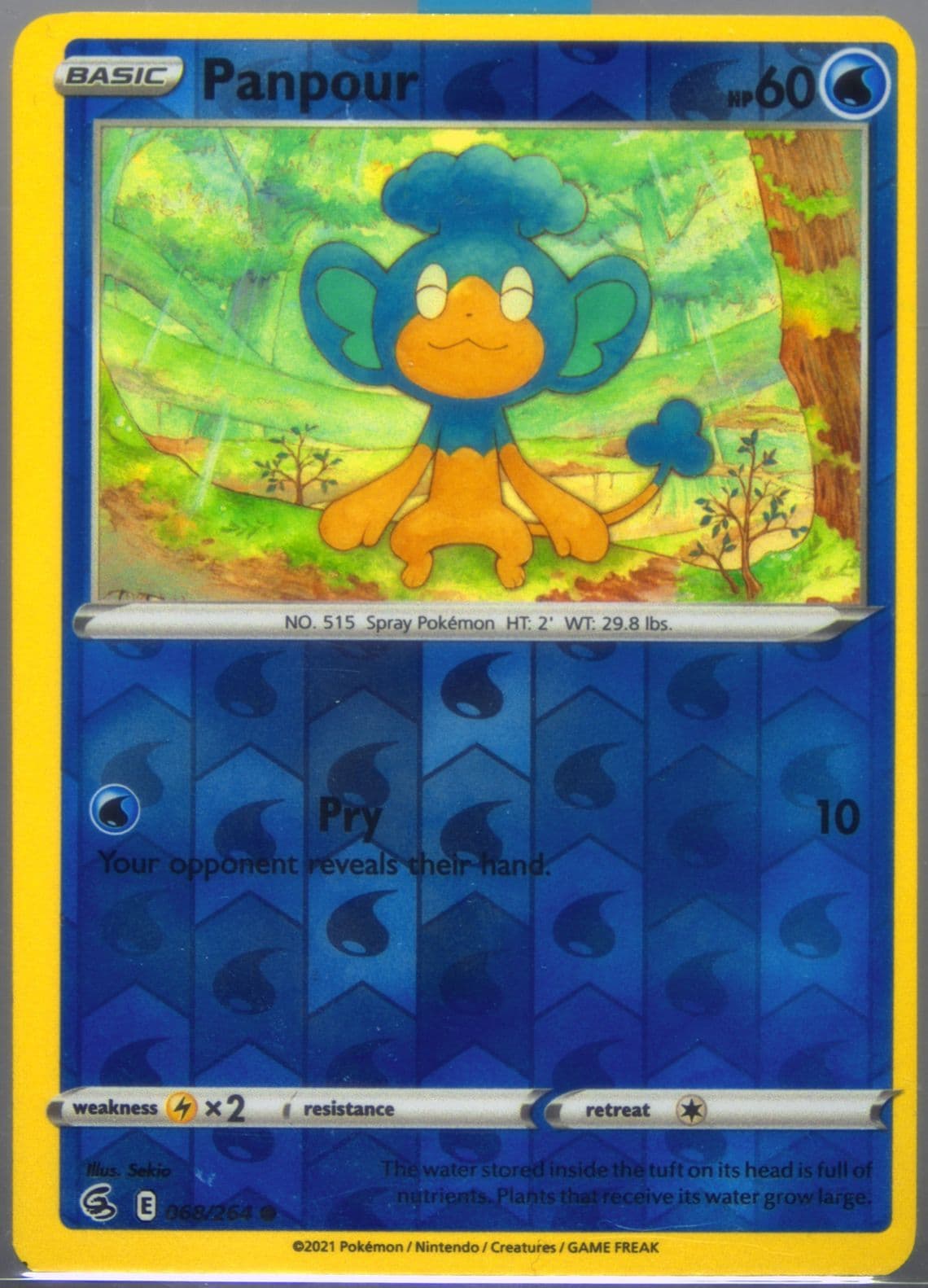 Panpour-Reverse Foil (068) 2021 Pokemon Sword & Shield Fusion Strike