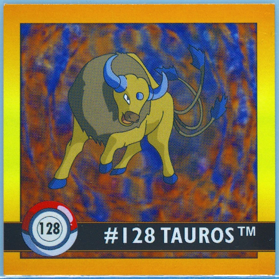 Tauros (128) 1999 Pokemon Stickers Series 1
