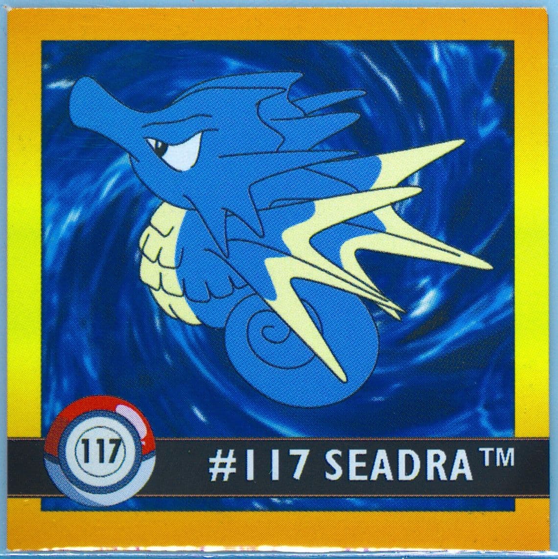 Seadra (117) 1999 Pokemon Stickers Series 1