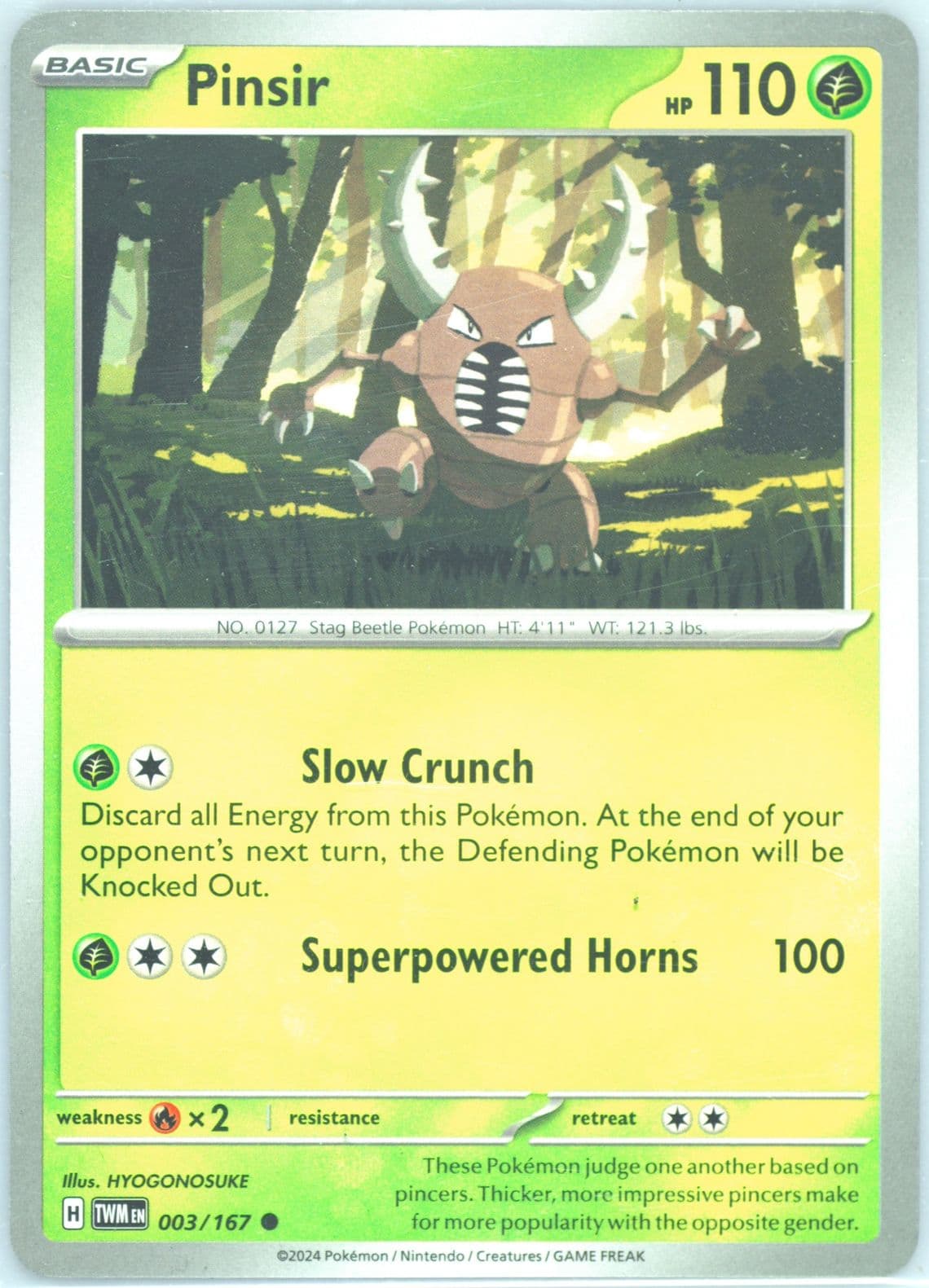 Pinsir (003) 2024 Pokemon Twm EN-Twilight Masquerade