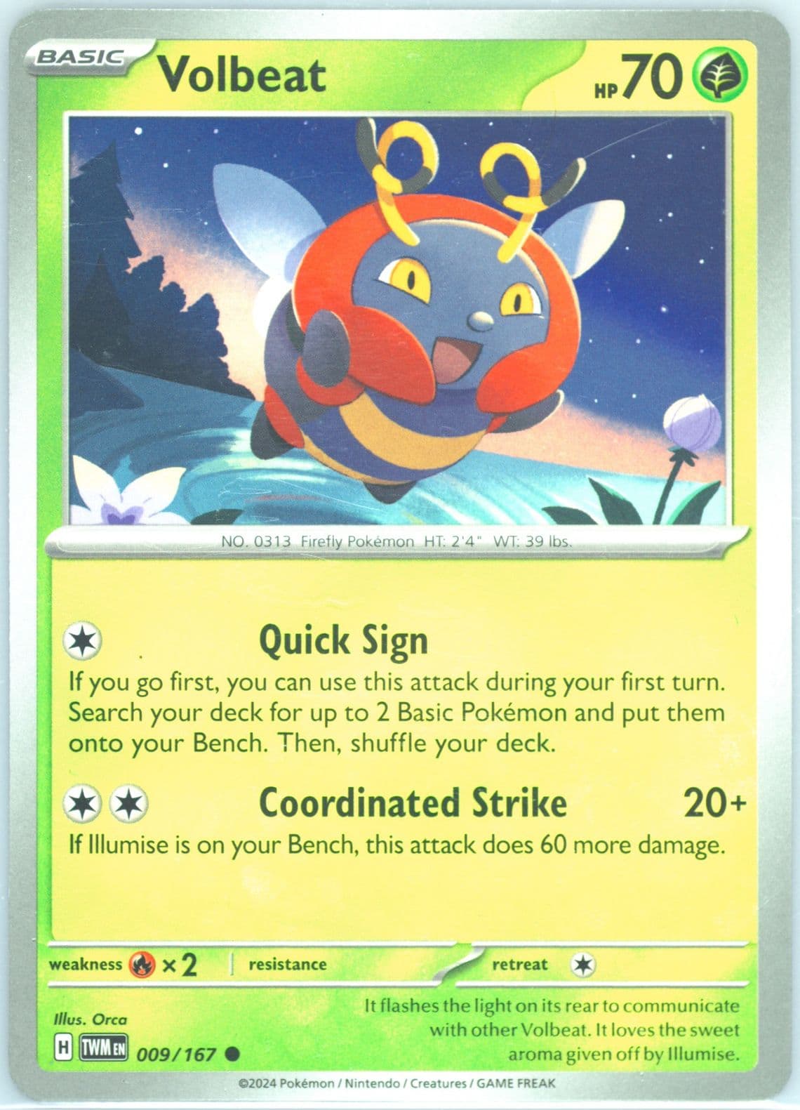 Volbeat (009) 2024 Pokemon Twm EN-Twilight Masquerade