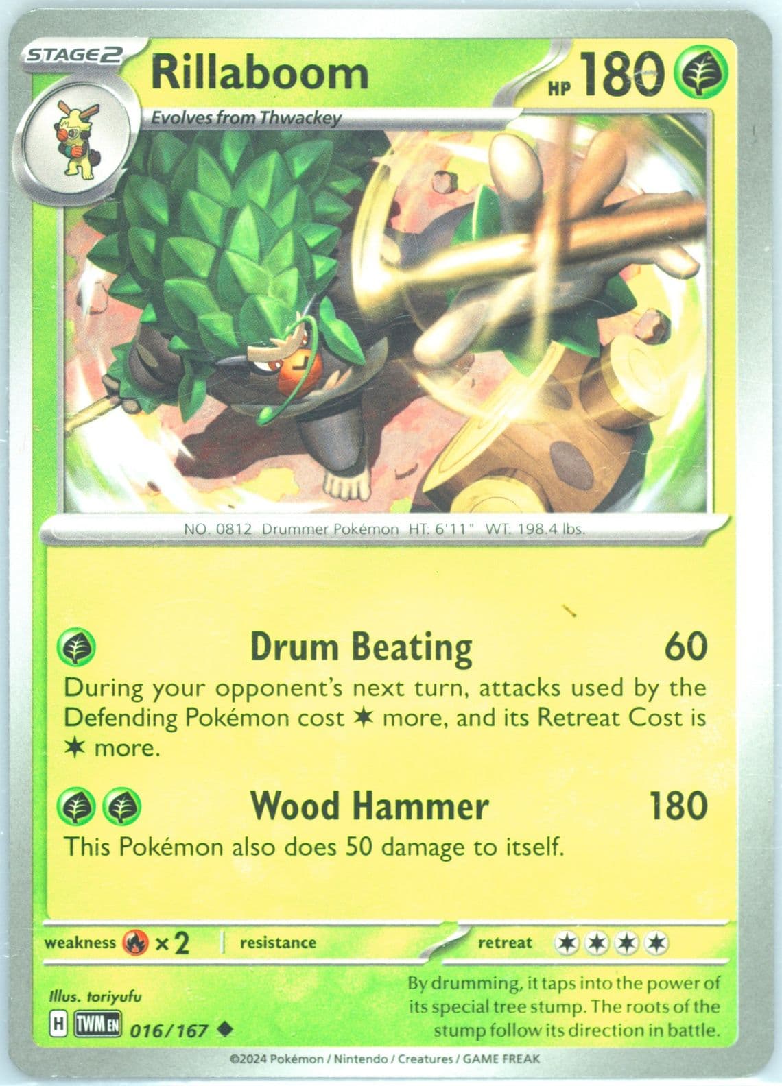 Rillaboom (016) 2024 Pokemon Twm EN-Twilight Masquerade