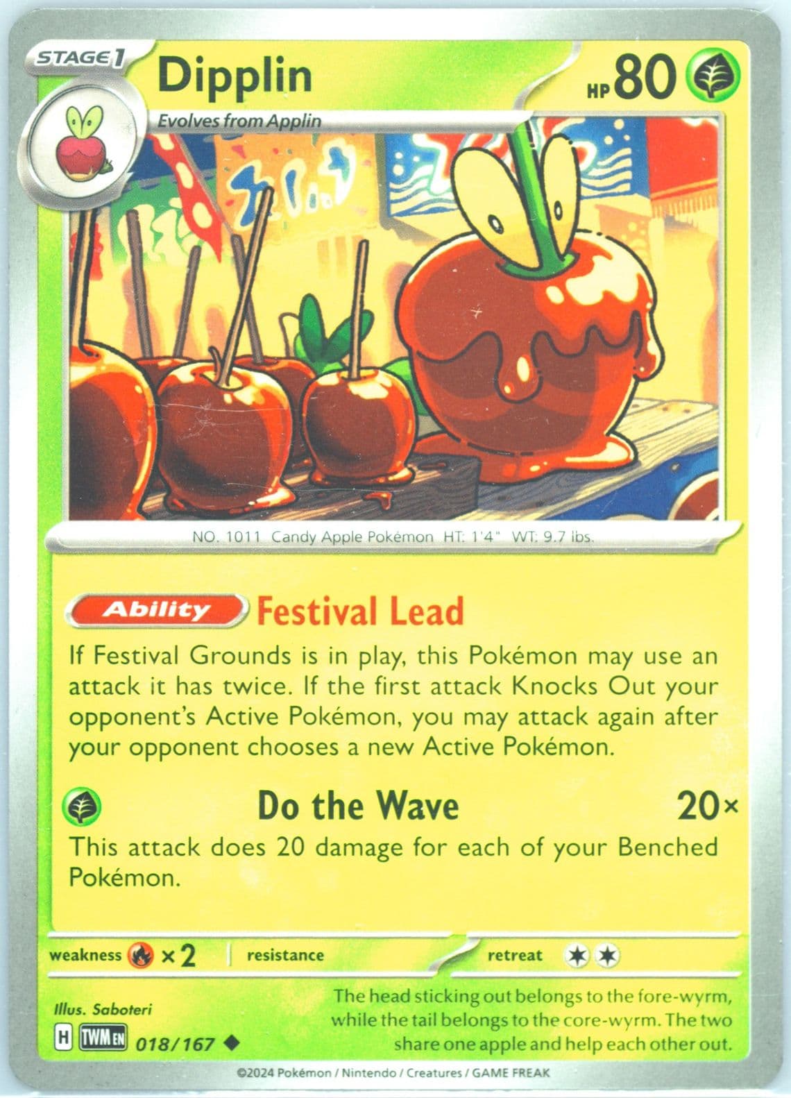 Dipplin (018) 2024 Pokemon Twm EN-Twilight Masquerade