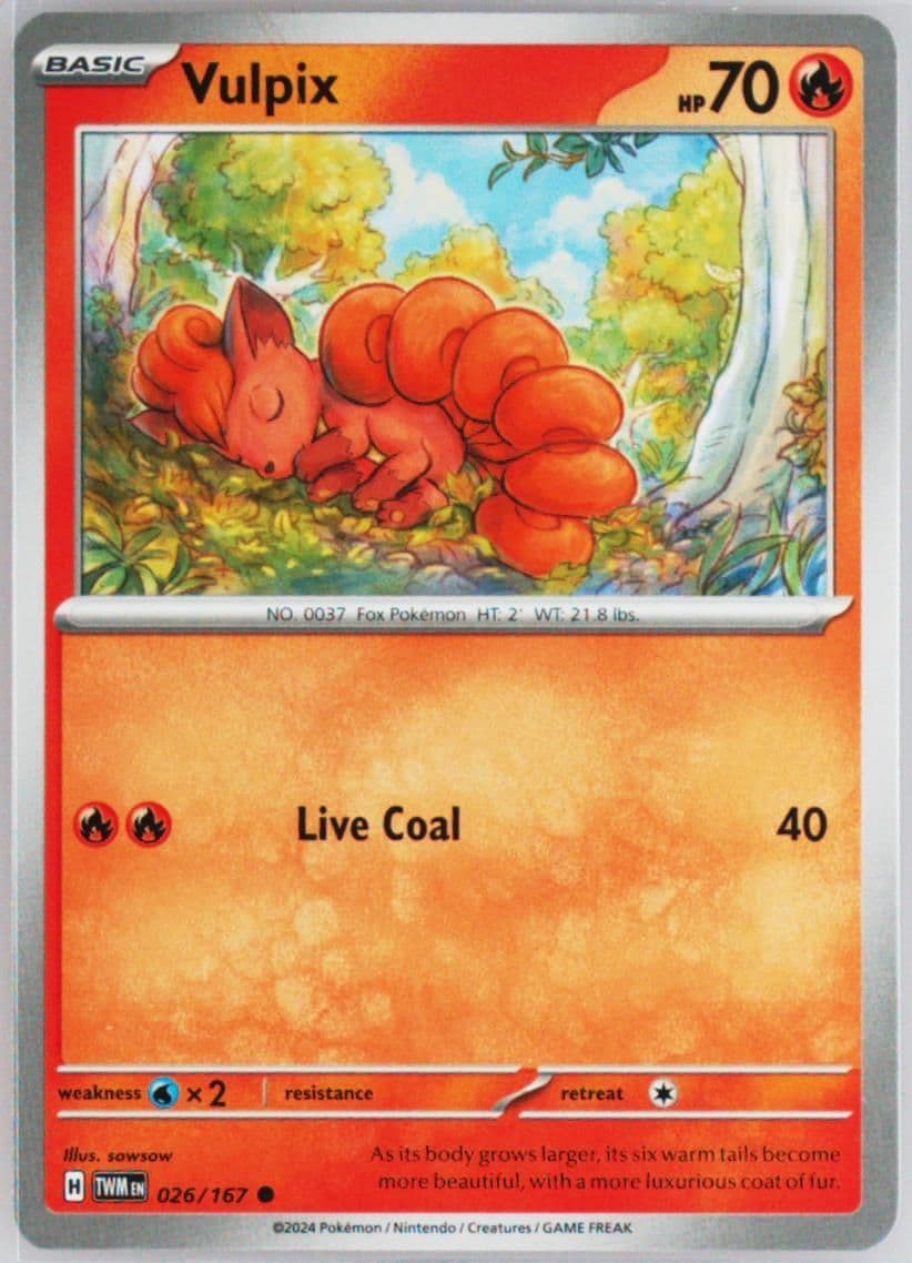 Vulpix (026) 2024 Pokemon Twm EN-Twilight Masquerade