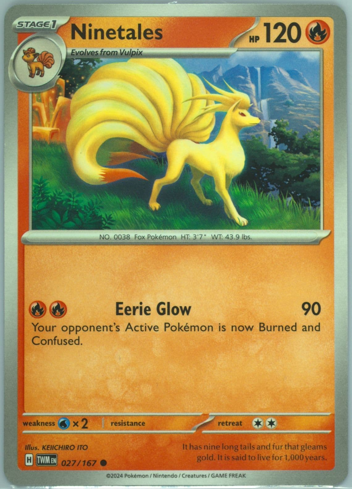 Ninetales (027) 2024 Pokemon Twm EN-Twilight Masquerade