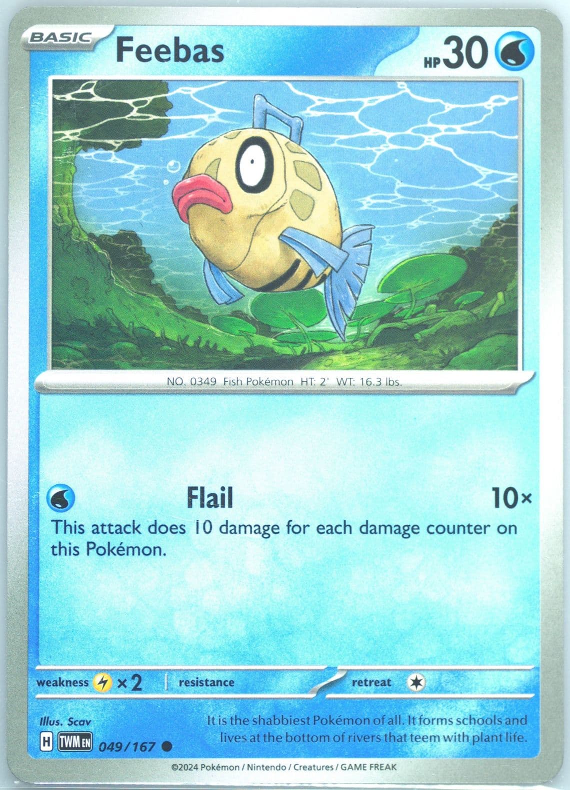 Feebas (049) 2024 Pokemon Twm EN-Twilight Masquerade