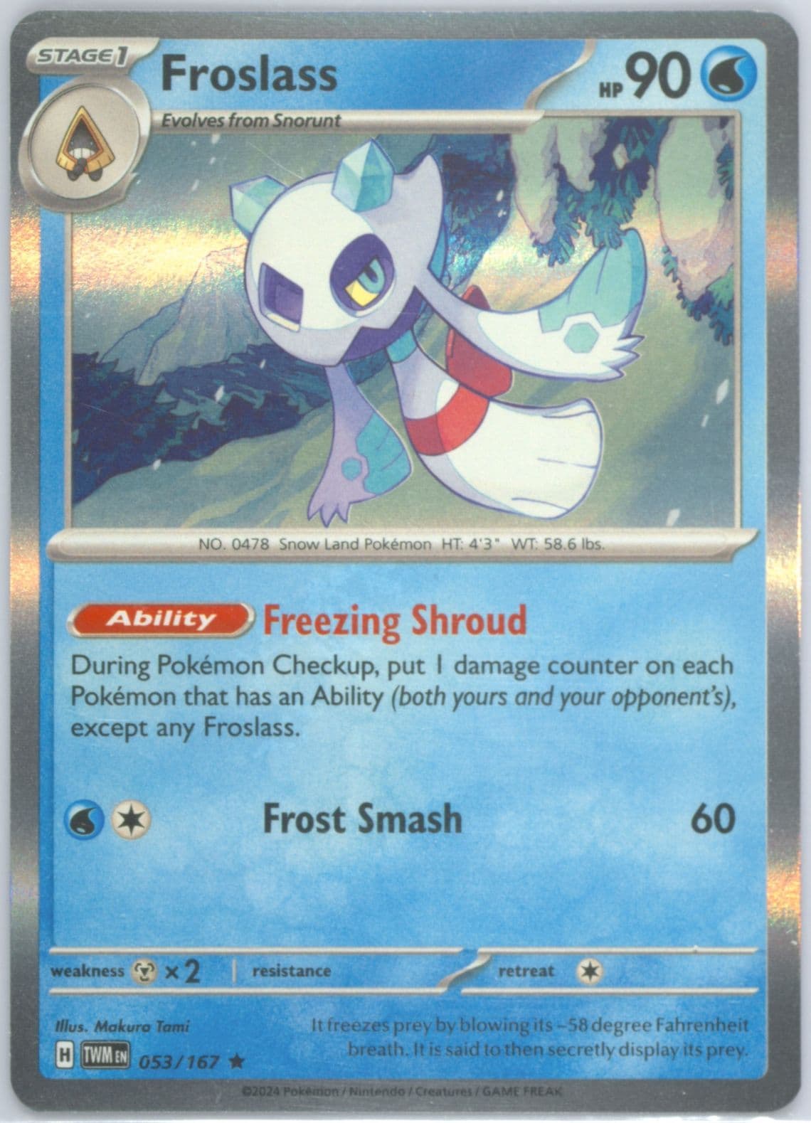 Froslass (053) 2024 Pokemon Twm EN-Twilight Masquerade