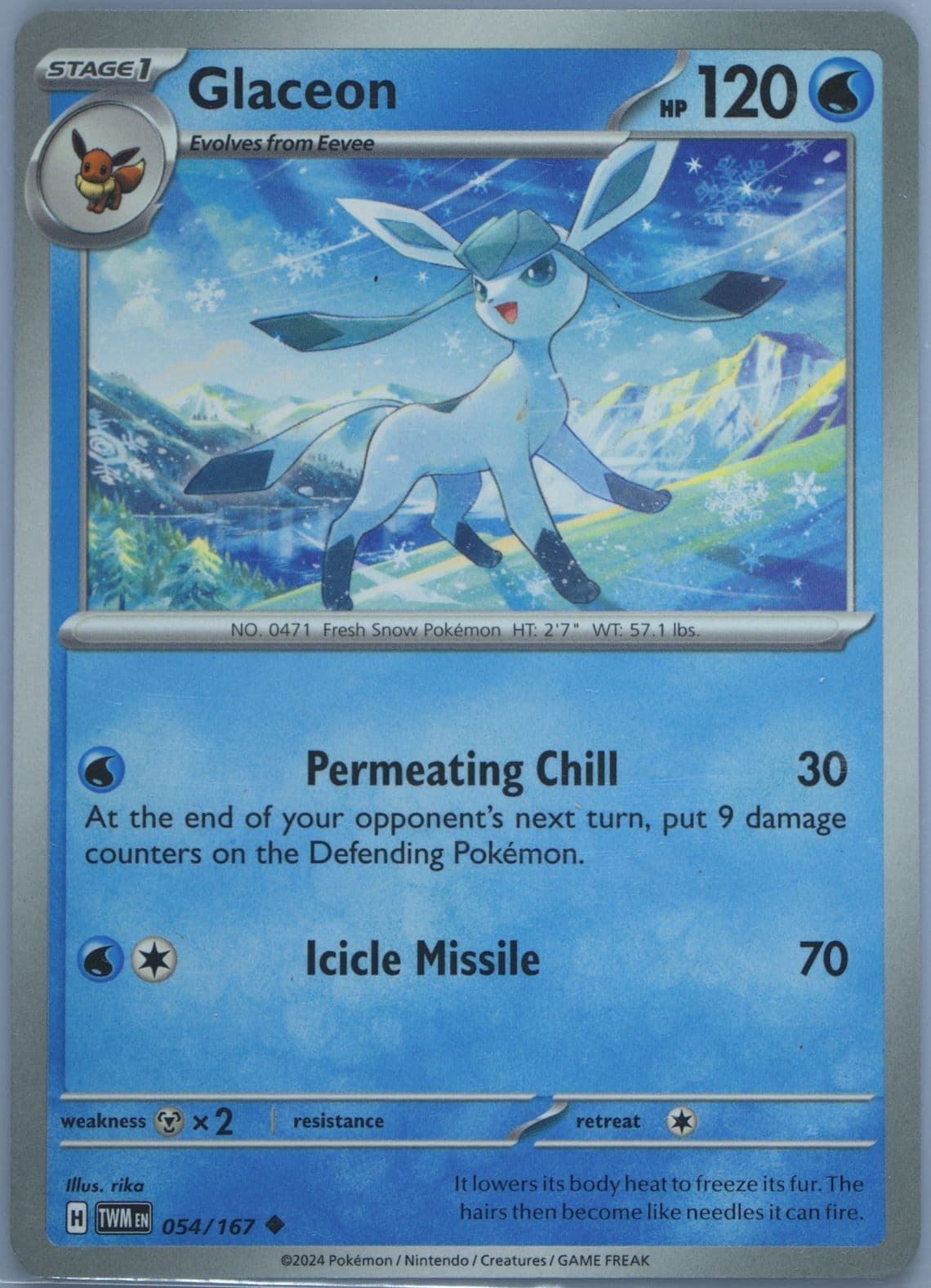 Glaceon (054) 2024 Pokemon Twm EN-Twilight Masquerade