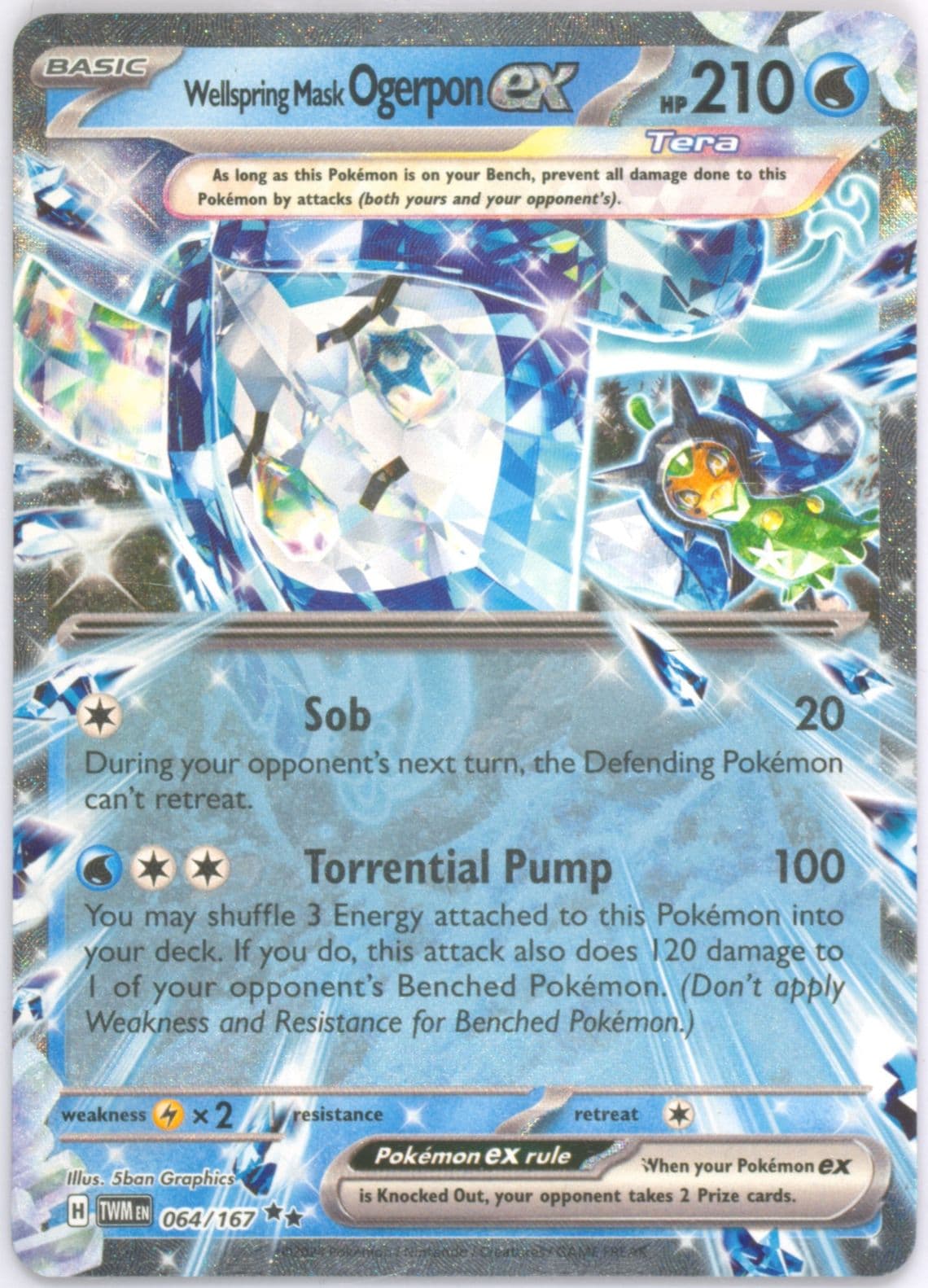 Wellspring Mask Ogerpon EX (064) 2024 Pokemon Twm EN-Twilight Masquerade