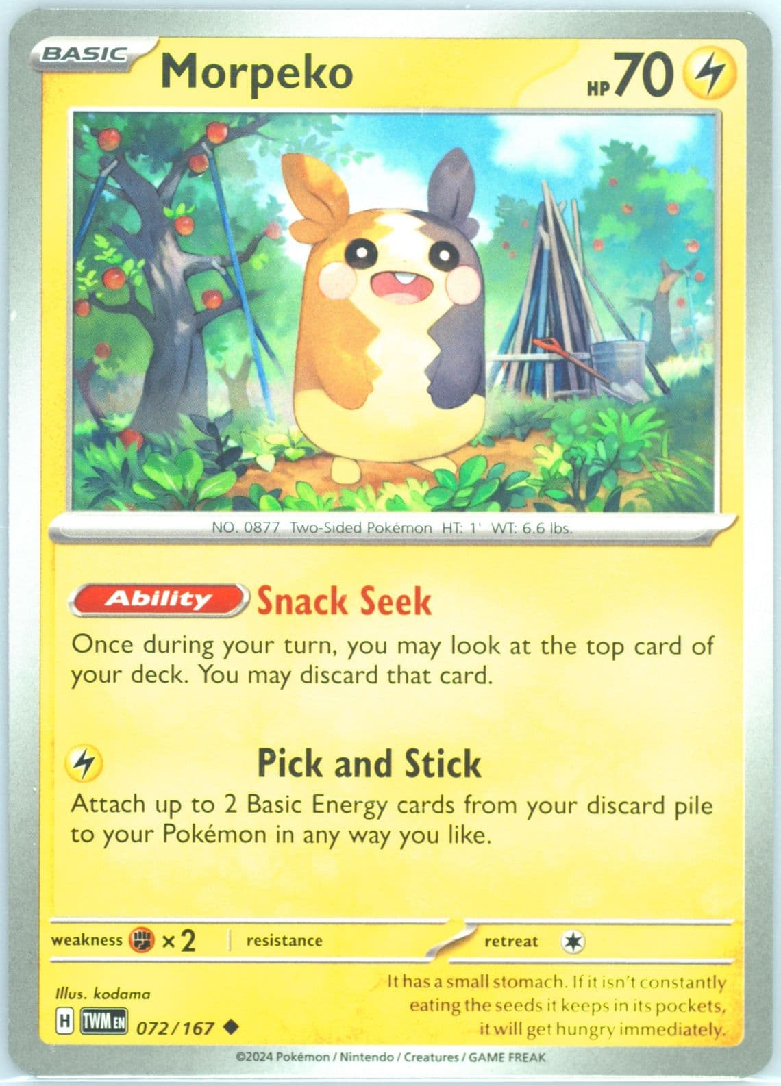 Morpeko (072) 2024 Pokemon Twm EN-Twilight Masquerade