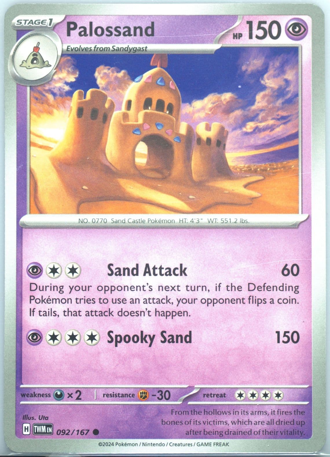 Palossand (092) 2024 Pokemon Twm EN-Twilight Masquerade