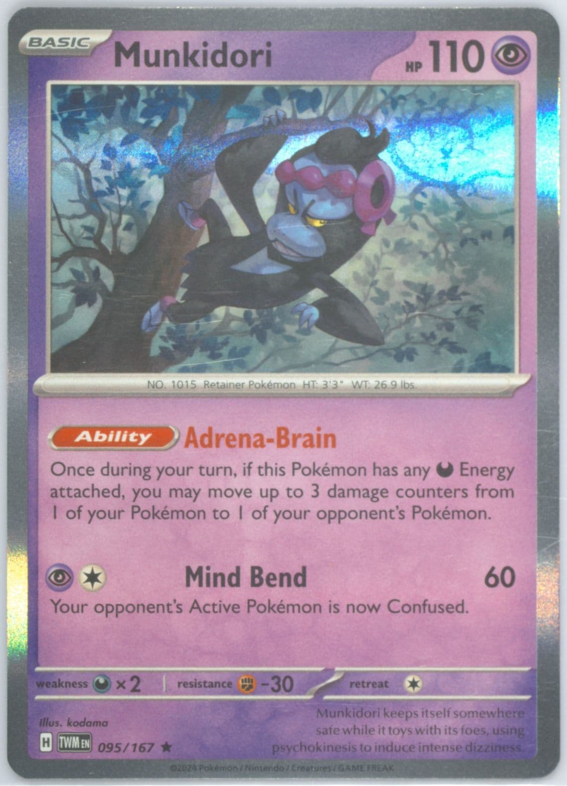 Munkidori (095) 2024 Pokemon Twm EN-Twilight Masquerade