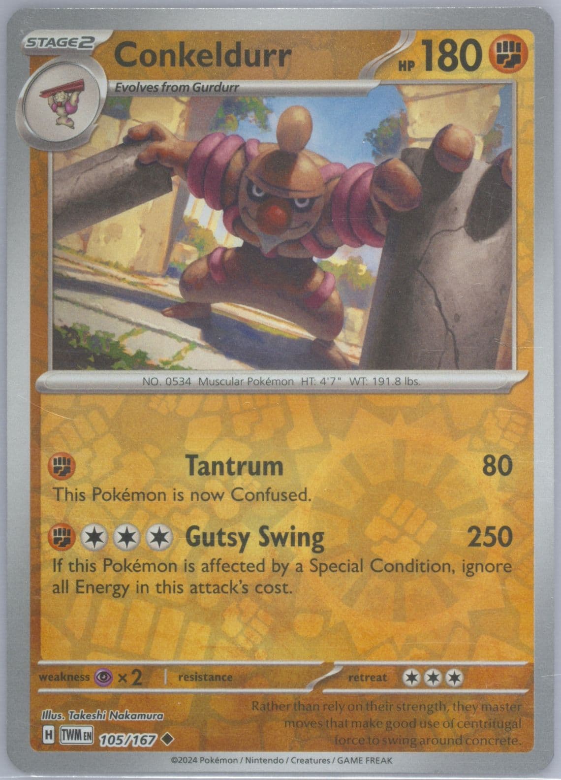 Conkeldurr (105) 2024 Pokemon Twm EN-Twilight Masquerade