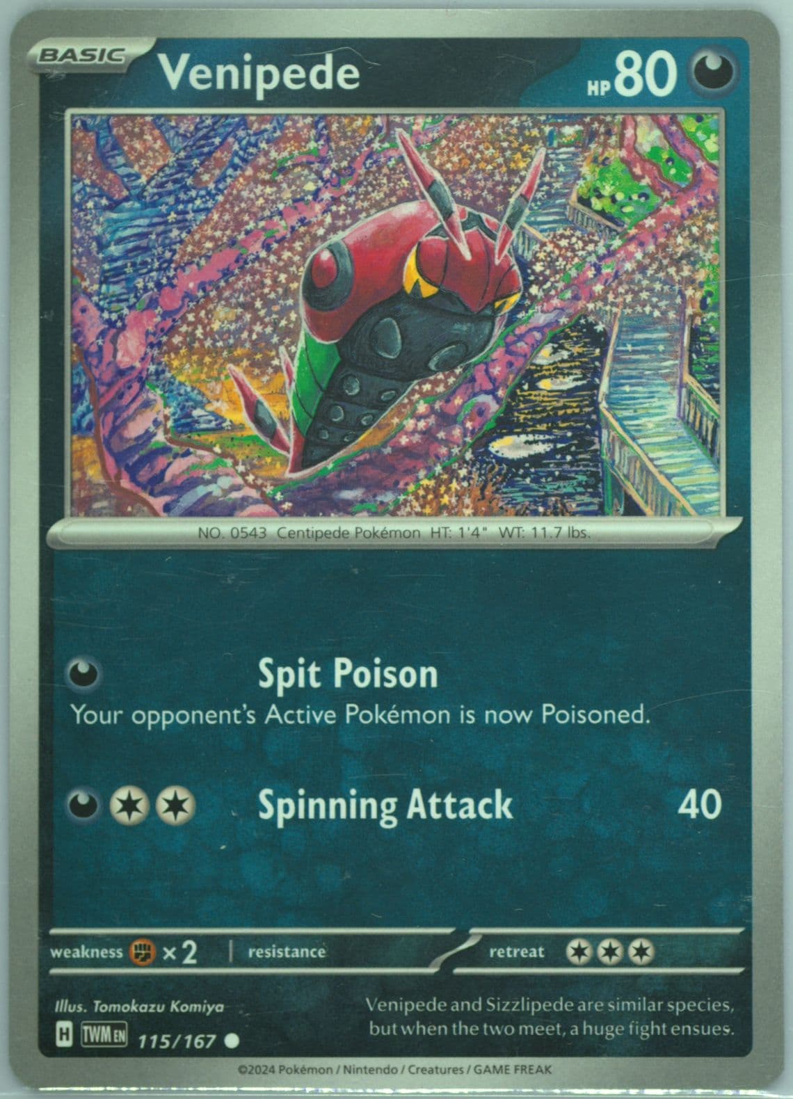 Venipede (115) 2024 Pokemon Twm EN-Twilight Masquerade