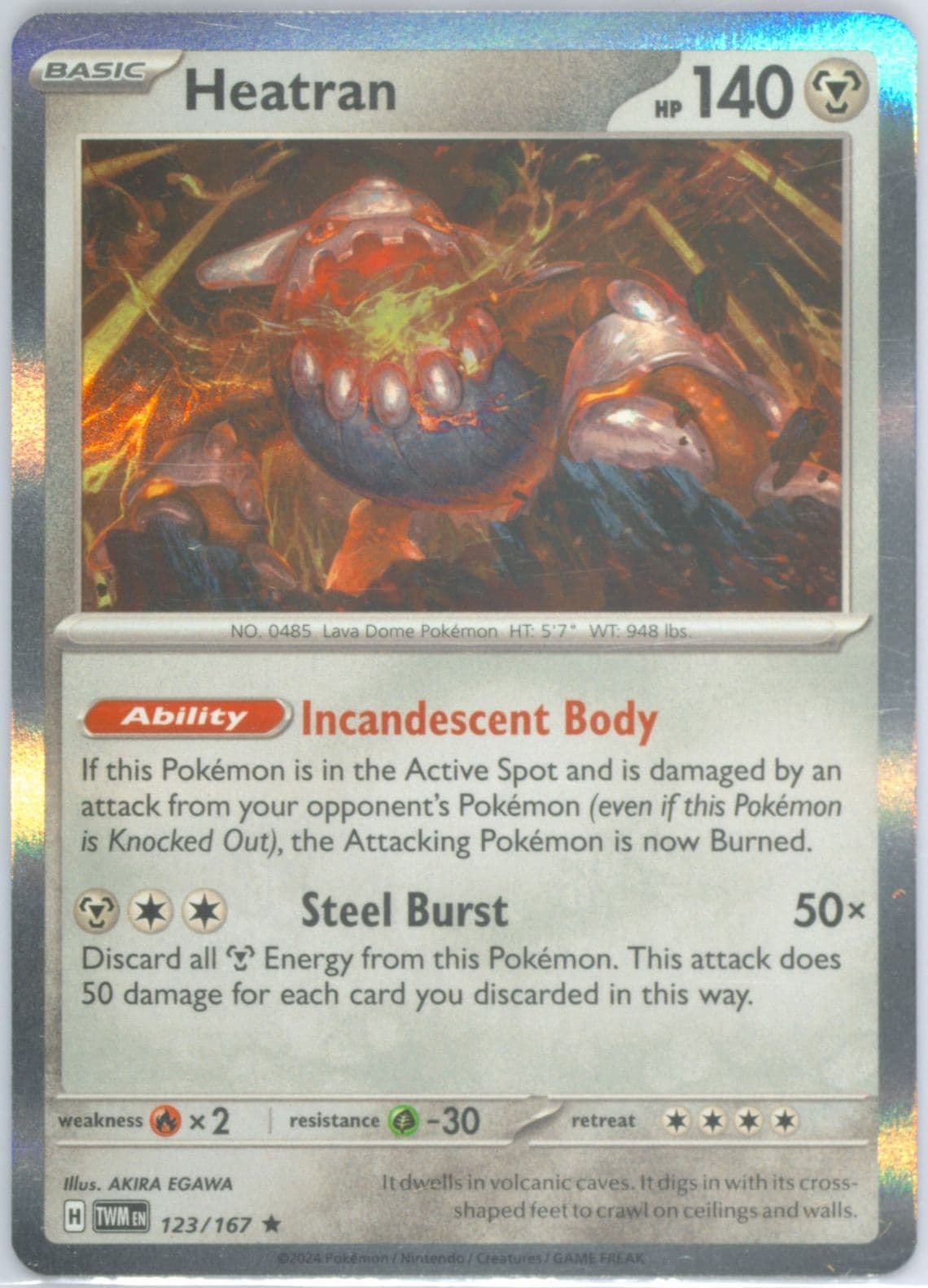 Heatran (123) 2024 Pokemon Twm EN-Twilight Masquerade