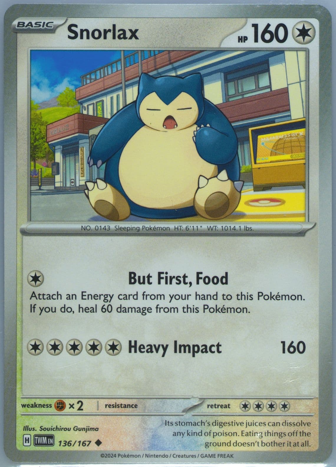 Snorlax (136) 2024 Pokemon Twm EN-Twilight Masquerade