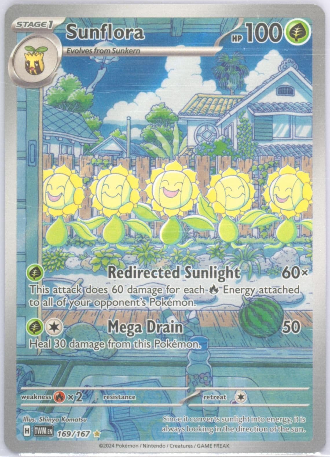 Sunflora Illustration Rare (169) 2024 Pokemon Twm EN-Twilight Masquerade