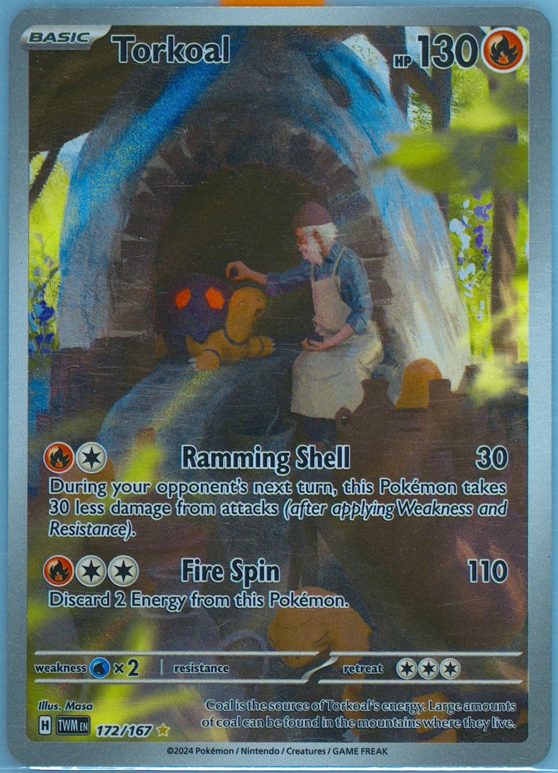 Torkoal Illustration Rare (172) 2024 Pokemon Twm EN-Twilight Masquerade