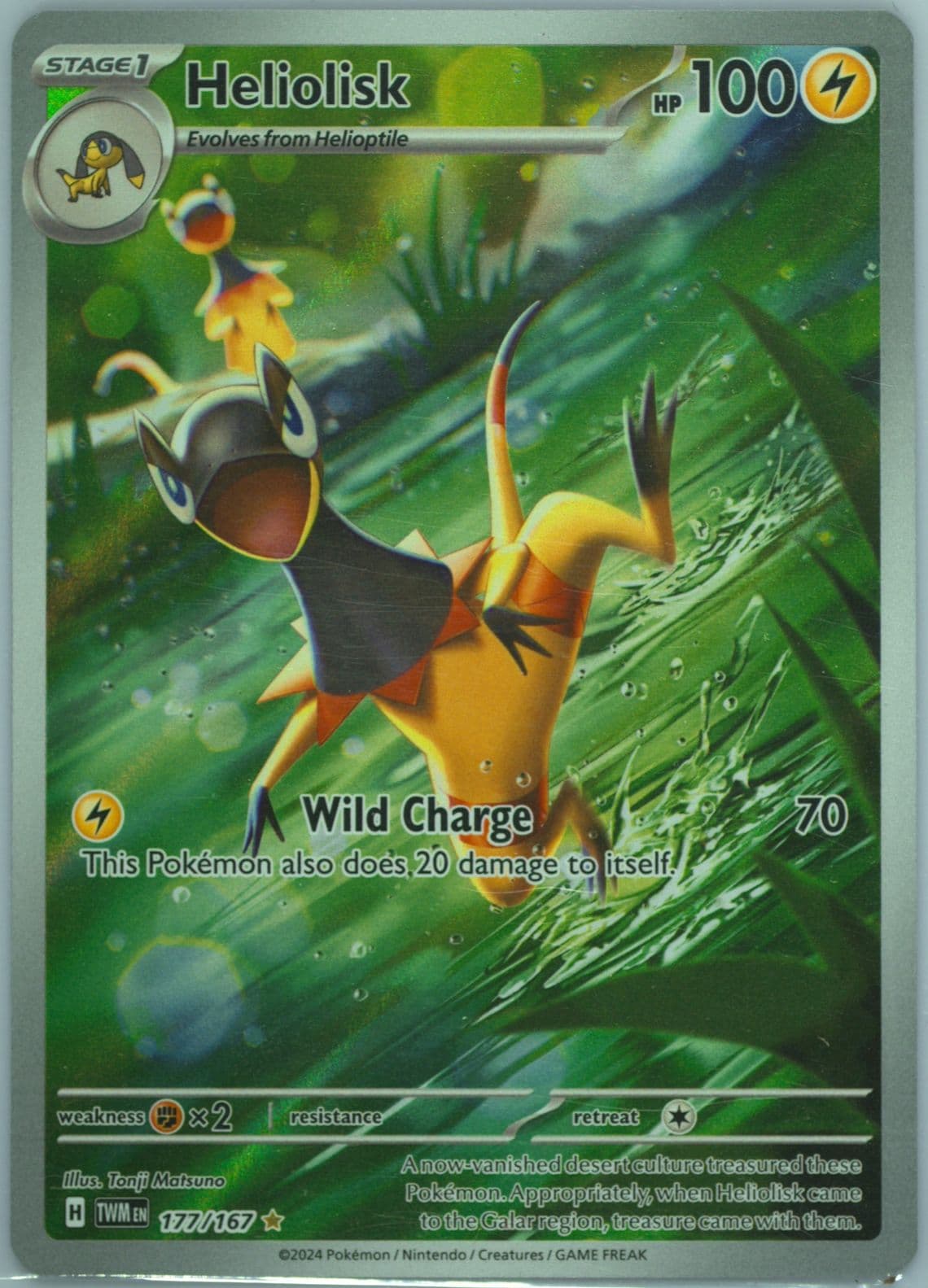 Heliolisk Illustration Rare (177) 2024 Pokemon Twm EN-Twilight Masquerade