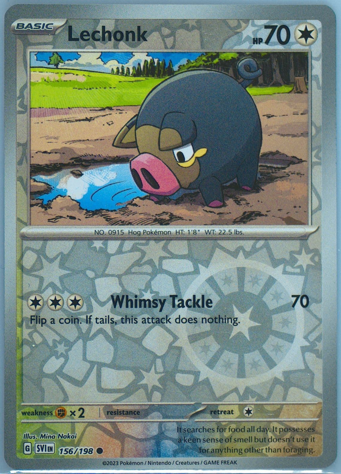 Lechonk Reverse Holo (156) 2023 Pokemon Svi EN-Scarlet & Violet