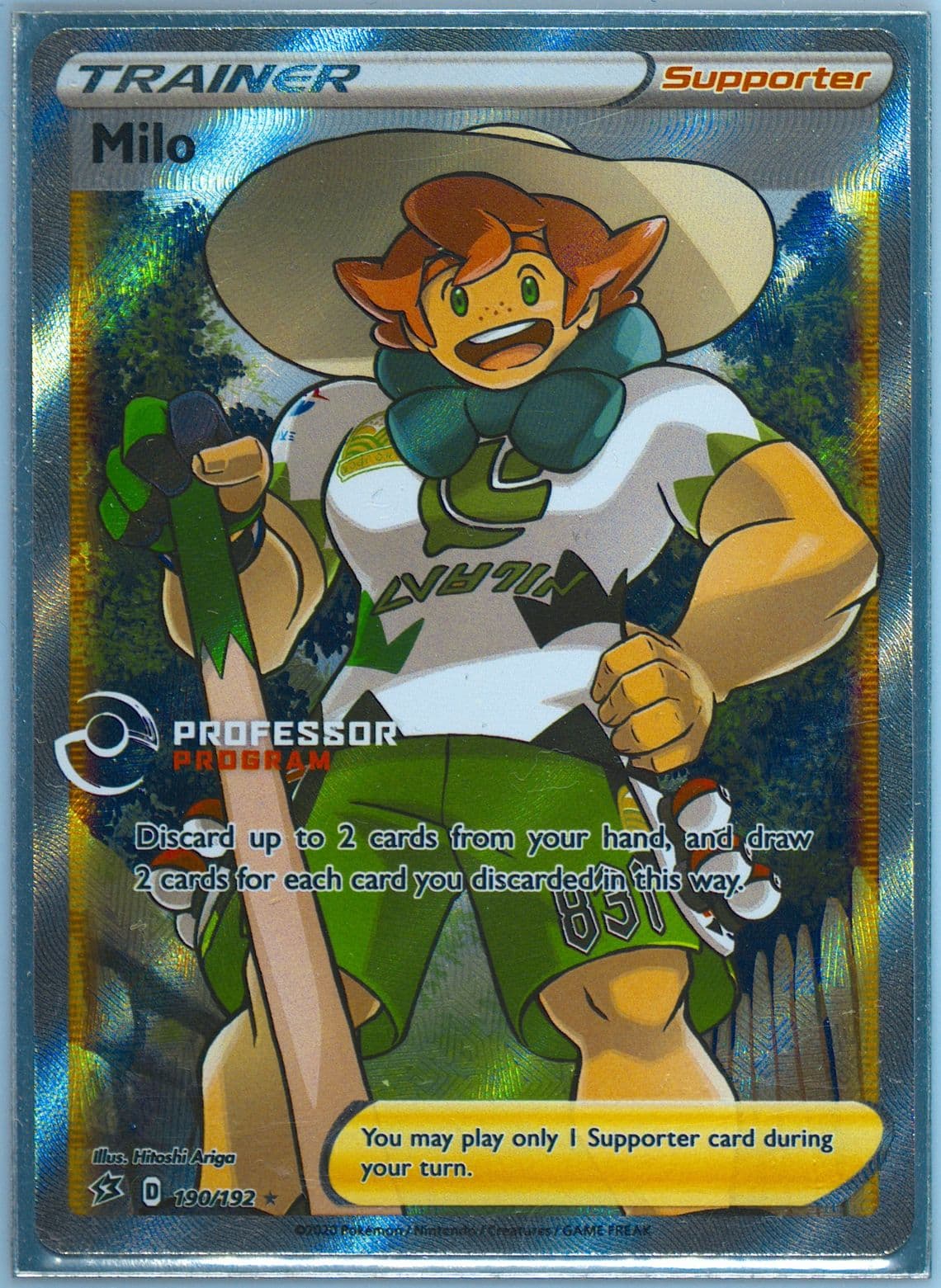 Full Art/Milo 2021 Professor Program Award (190) 2020 Pokemon Sword & Shield Rebel Clash