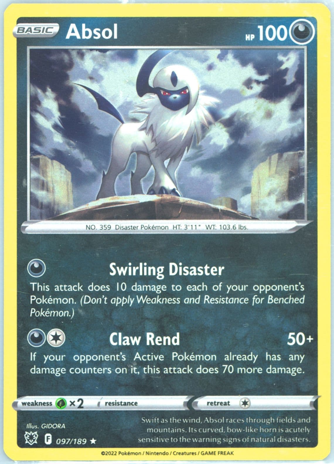 Absol-Holo Jirachi V Box (097) 2022 Pokemon Sword & Shield Astral Radiance