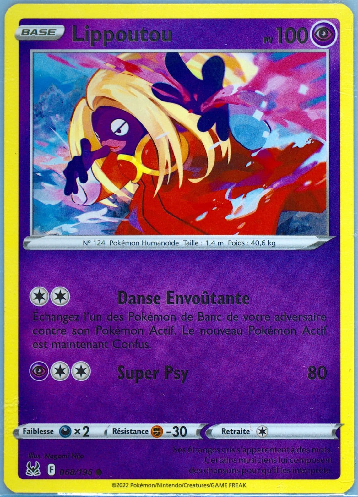 Lippoutou French (068) 2022 Pokemon Sword & Shield Lost Origin