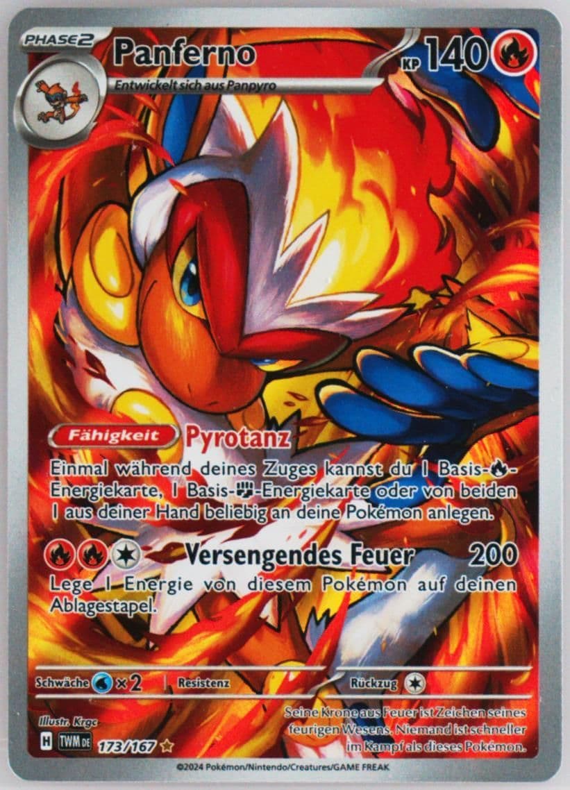 Infernape Illustration Rare (173) 2024 Pokemon German Twm de-Twilight Masquerade
