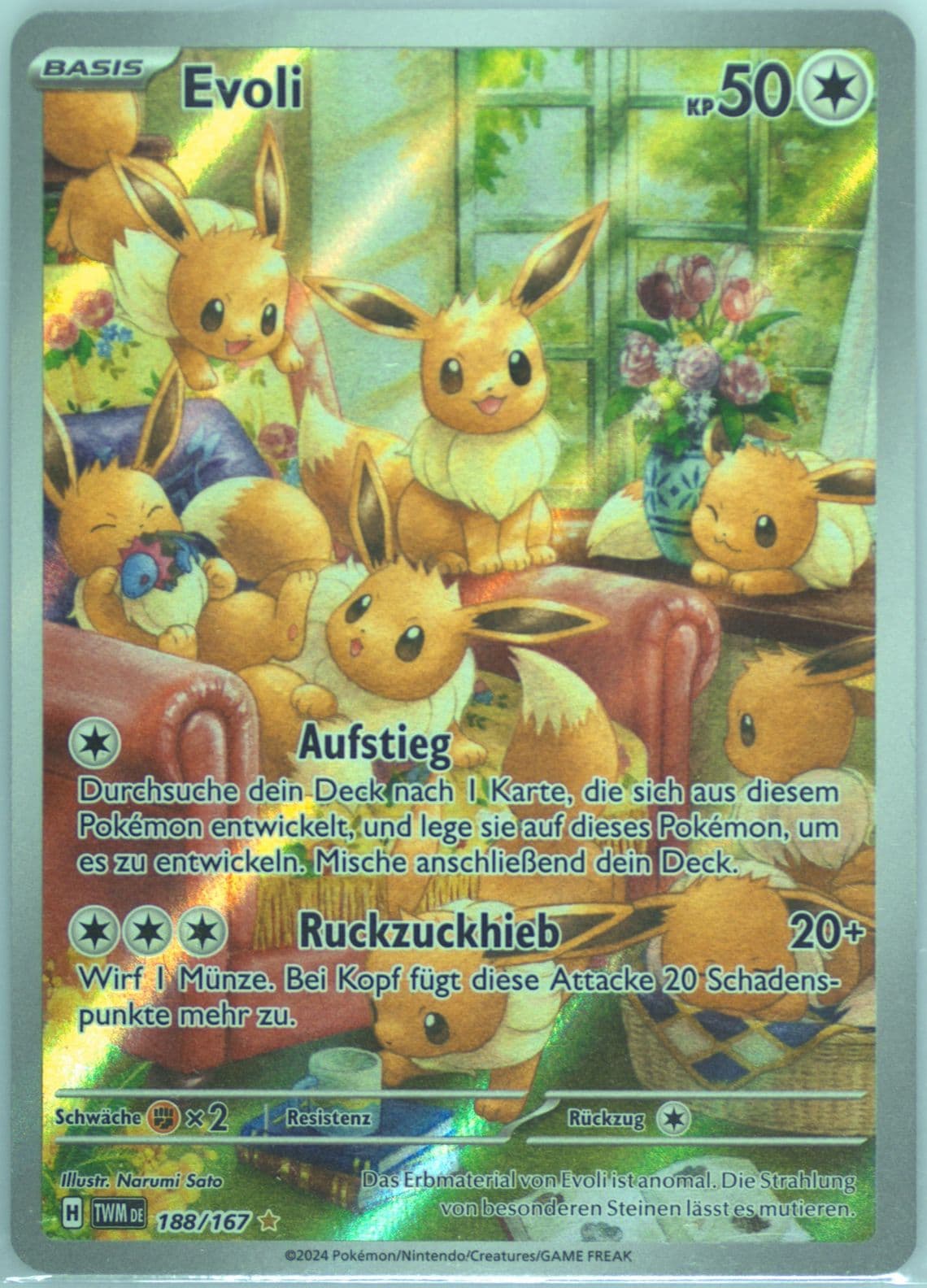 Eevee Illustration Rare (188) 2024 Pokemon German Twm de-Twilight Masquerade