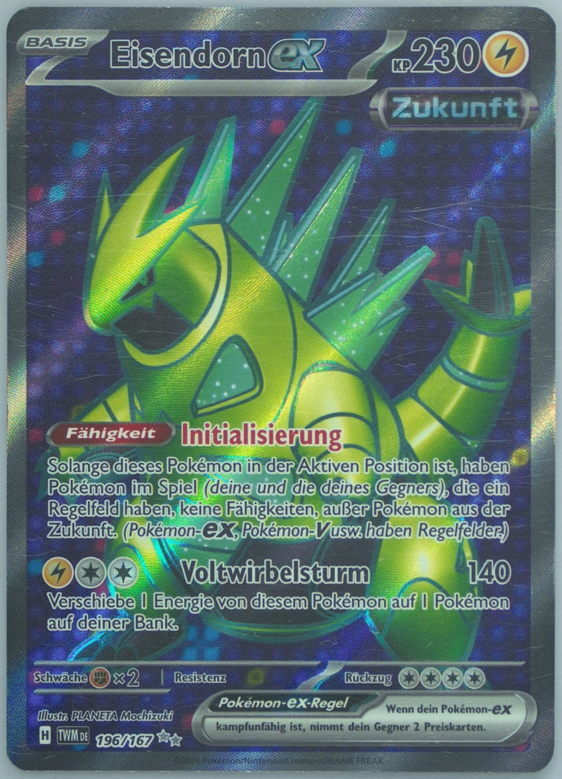 Iron Thorns EX Ultra Rare (196) 2024 Pokemon German Twm de-Twilight Masquerade
