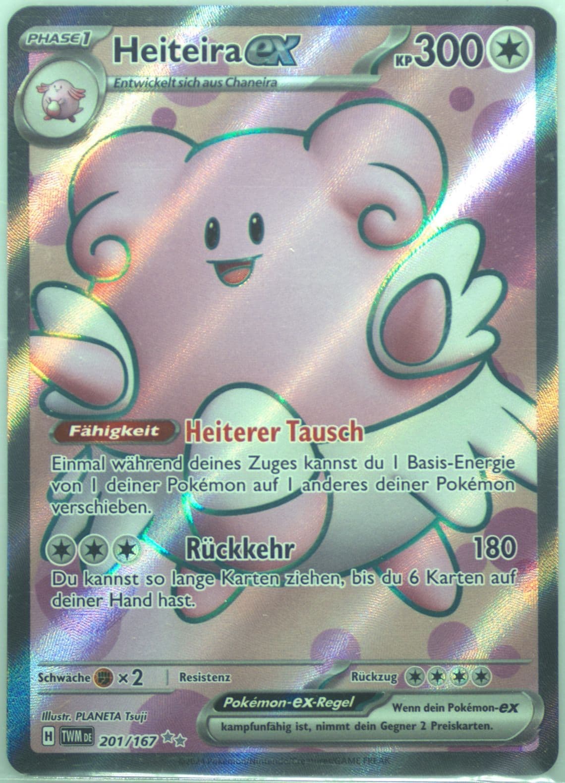 Blissey EX Ultra Rare (201) 2024 Pokemon German Twm de-Twilight Masquerade