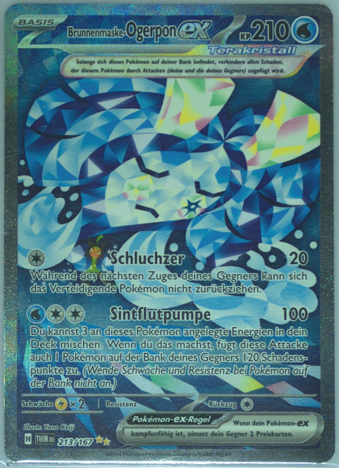 Wellspring Mask Ogerpon EX Special Illustration Rare (213) 2024 Pokemon German Twm de-Twilight Masquerade