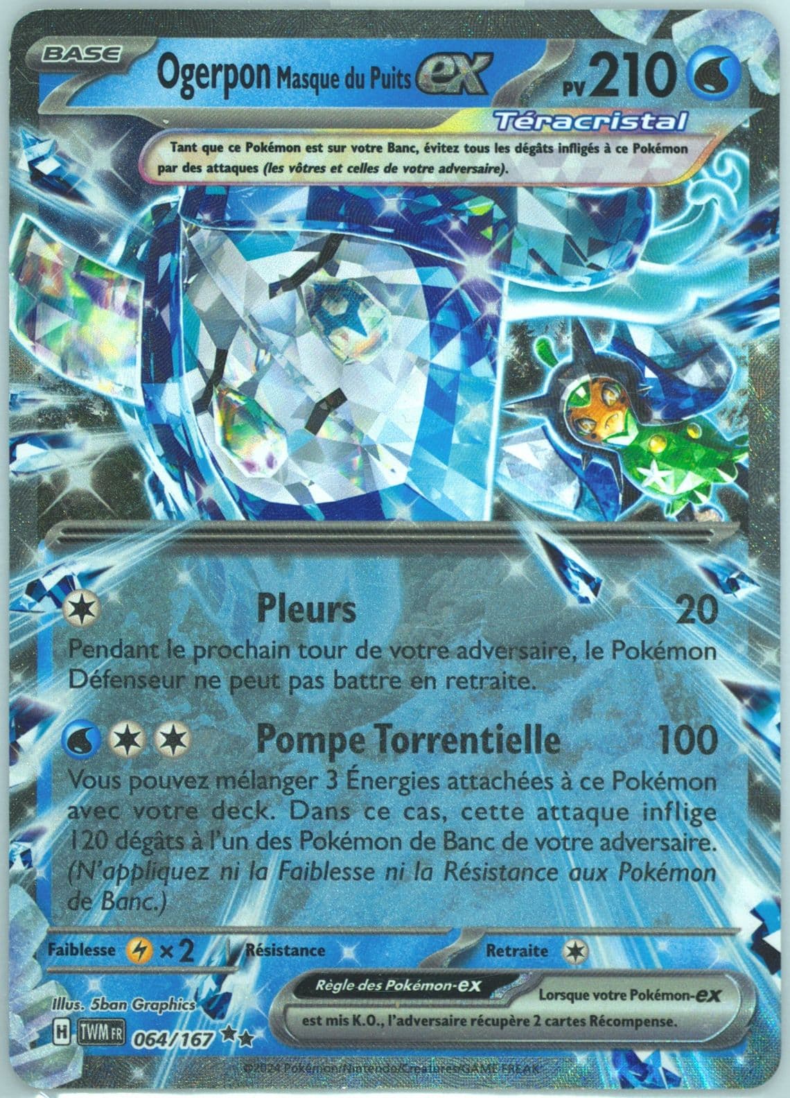 Wellspring Mask Ogerpon EX (064) 2024 Pokemon French Twm FR-Twilight Masquerade