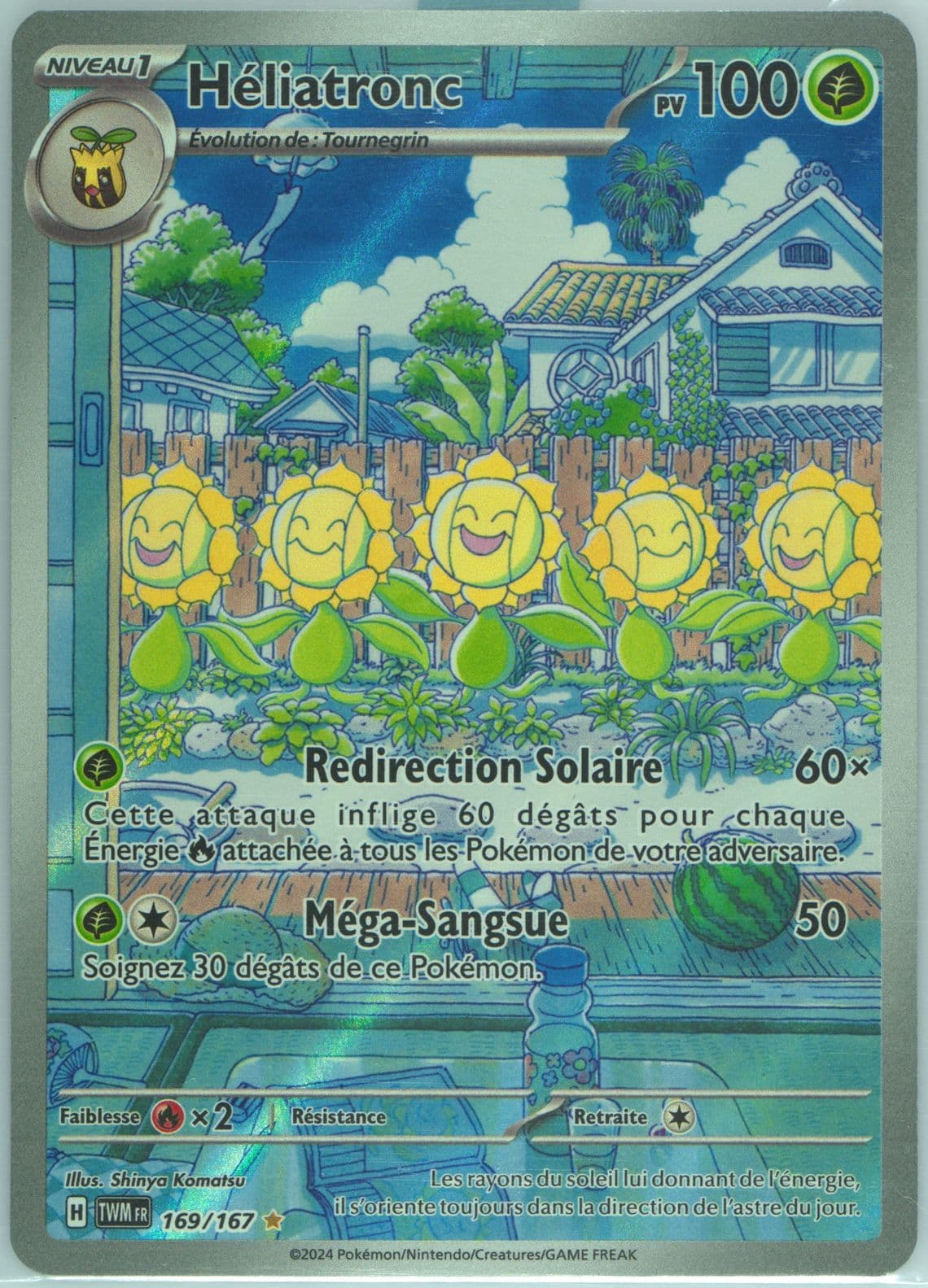 Sunflora Illustration Rare (169) 2024 Pokemon French Twm FR-Twilight Masquerade