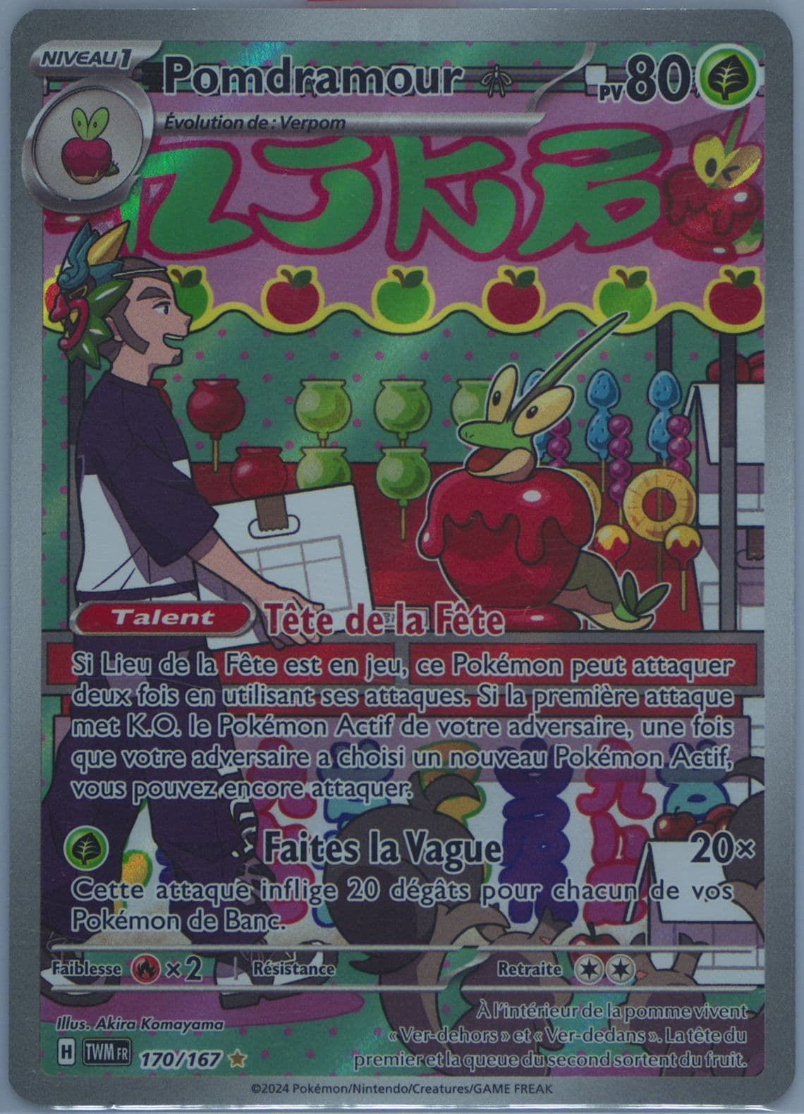 Dipplin Illustration Rare (170) 2024 Pokemon French Twm FR-Twilight Masquerade