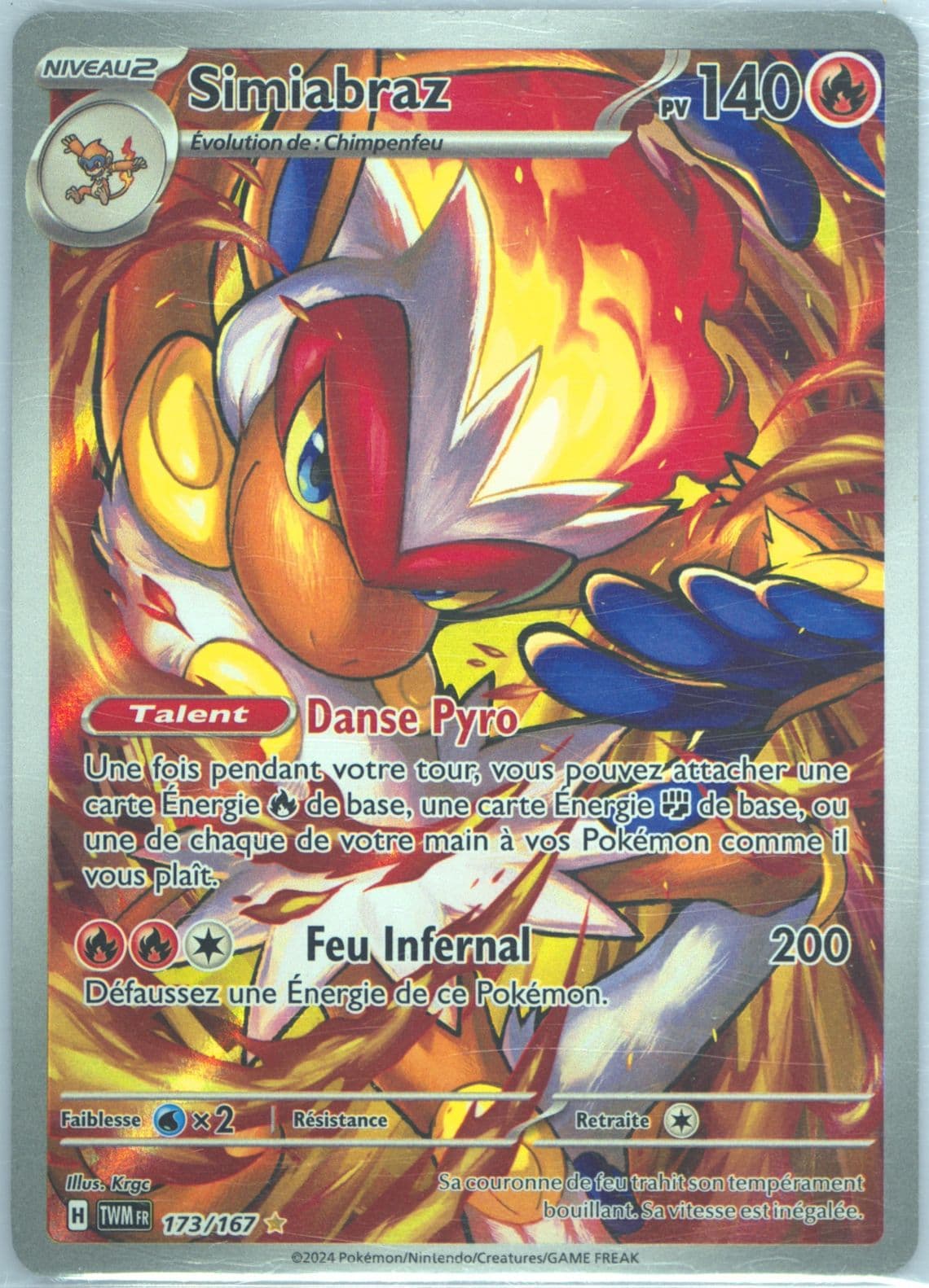 Infernape Illustration Rare (173) 2024 Pokemon French Twm FR-Twilight Masquerade