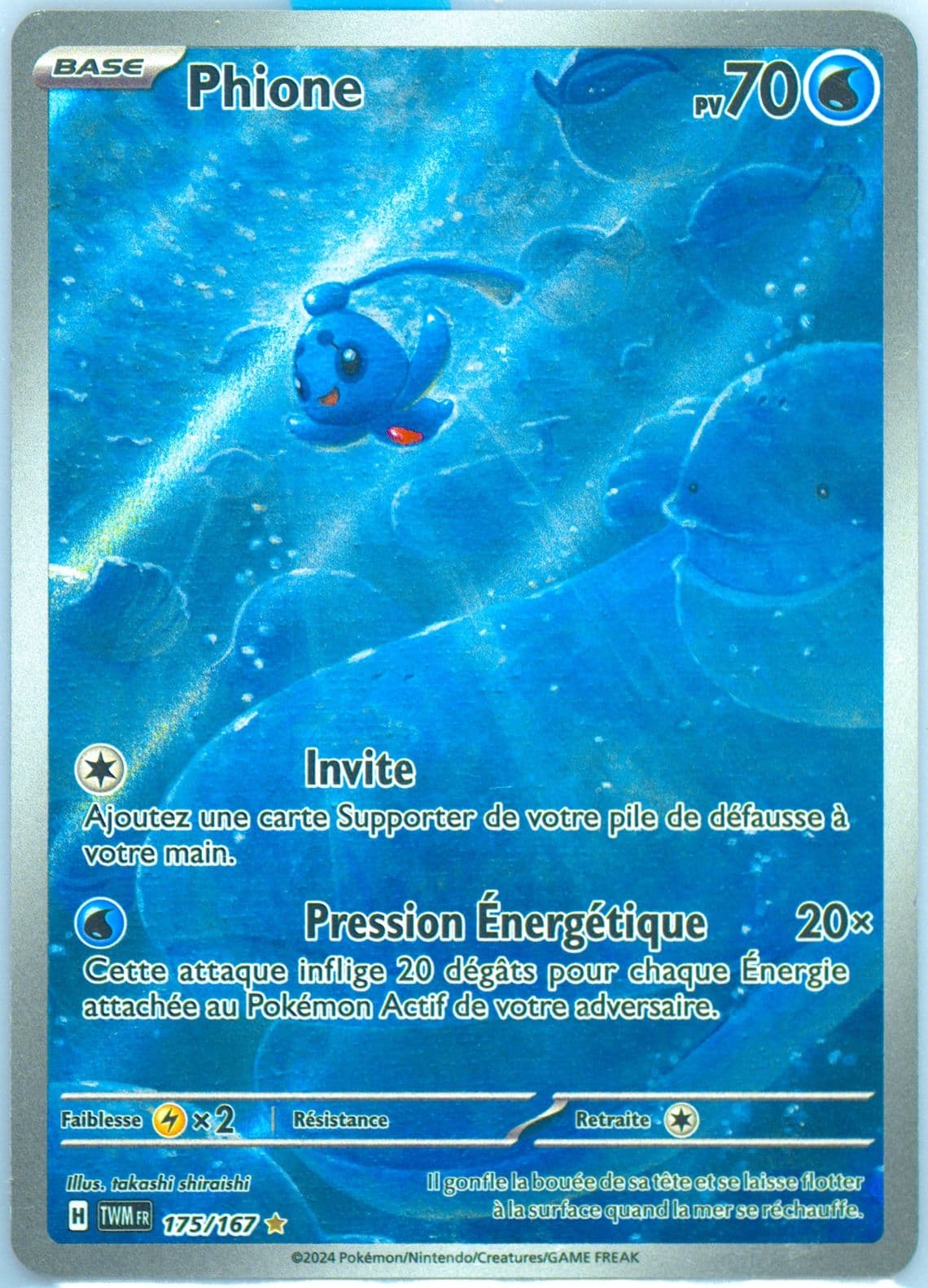 Phione Illustration Rare (175) 2024 Pokemon French Twm FR-Twilight Masquerade