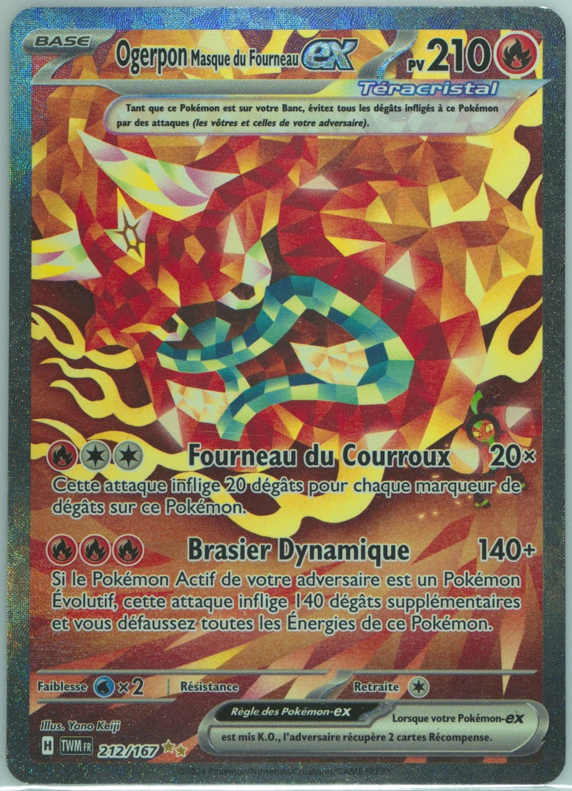 Hearthflame Mask Ogerpon EX Special Illustration Rare (212) 2024 Pokemon French Twm FR-Twilight Masquerade